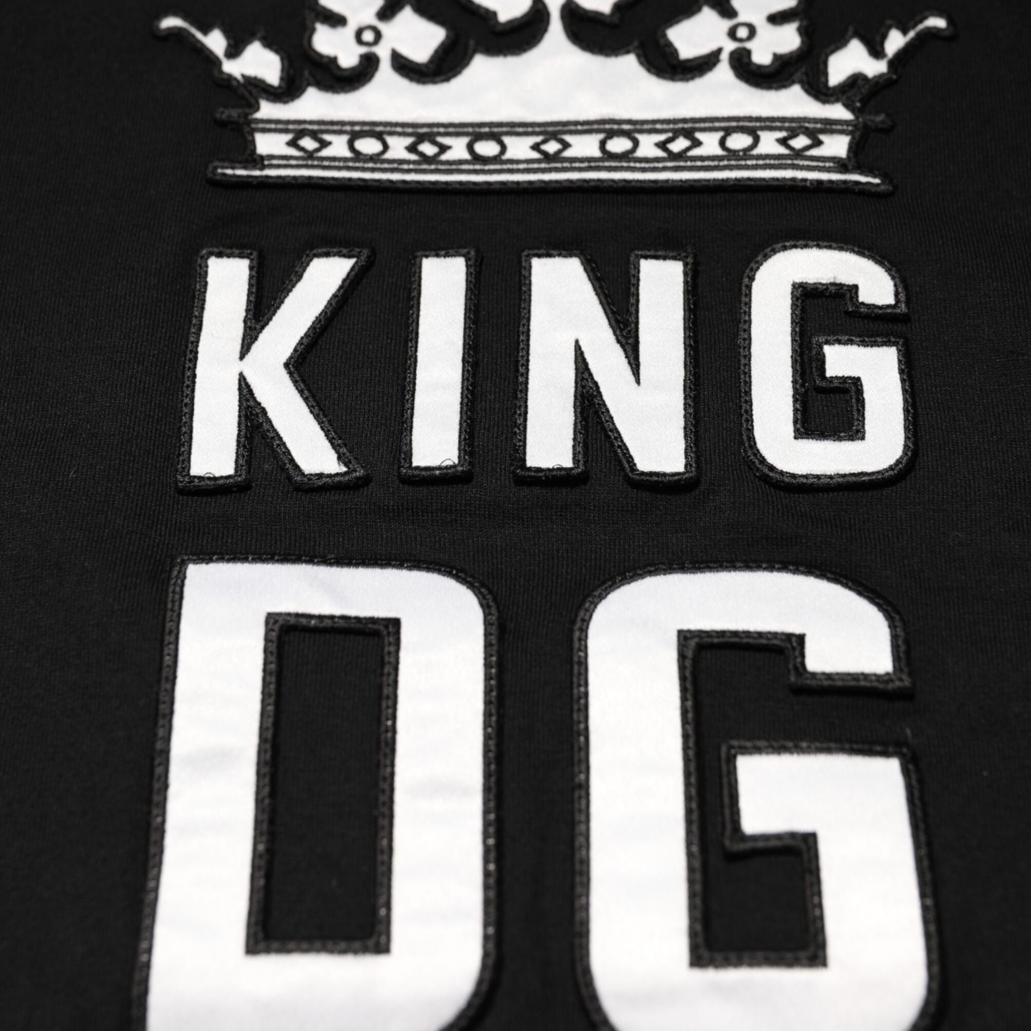 Dolce & Gabbana Black DG King Crown Cotton Crew Neck T-shirt