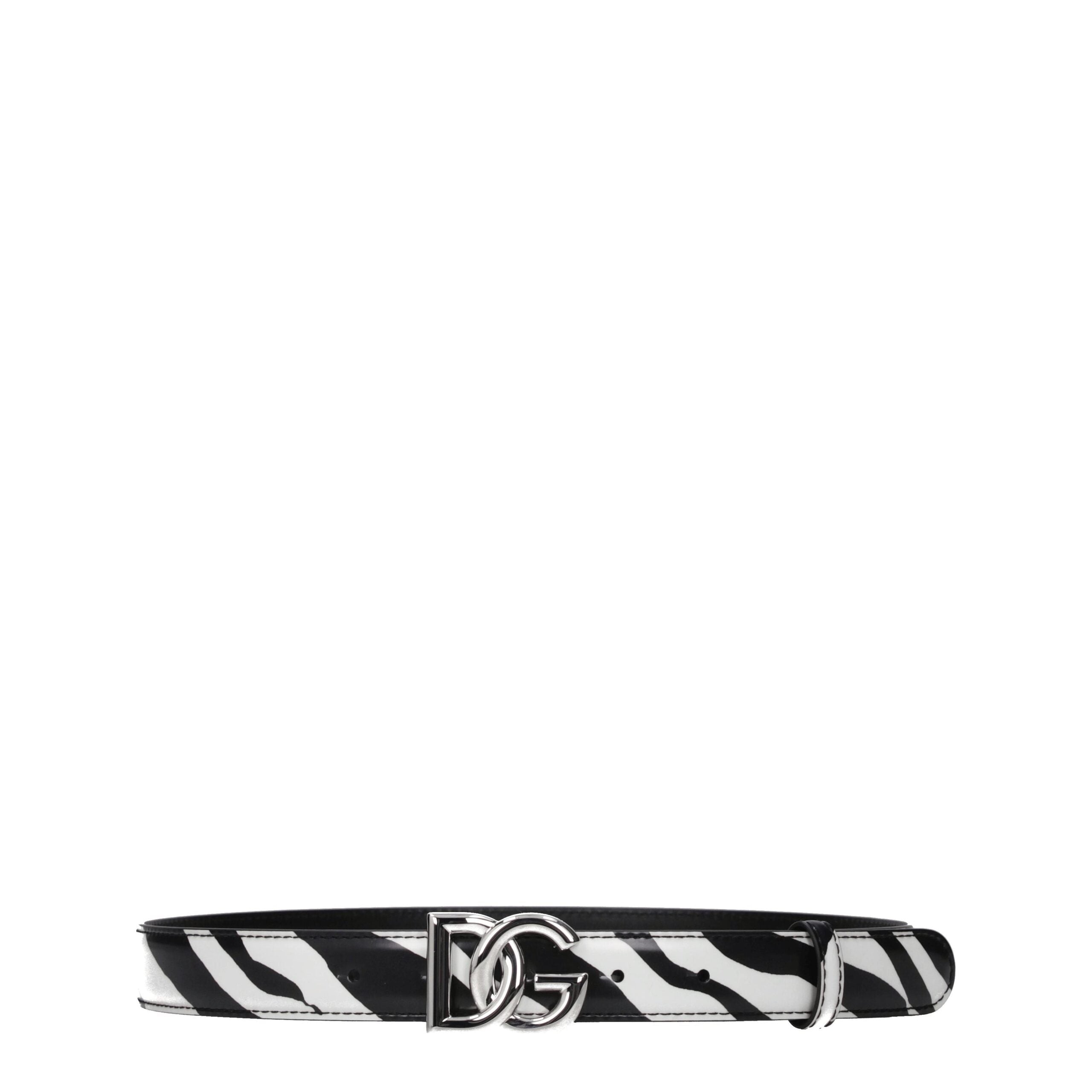 Dolce & Gabbana Black Leather Belt