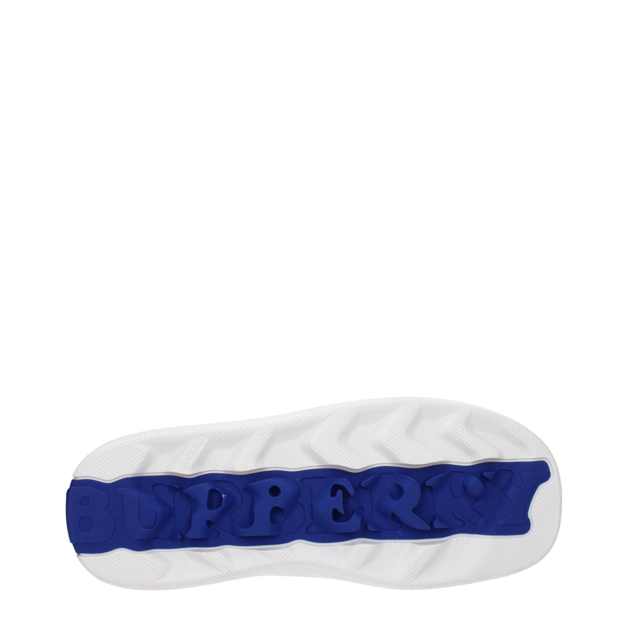 Burberry White Leather Low Top Sneakers