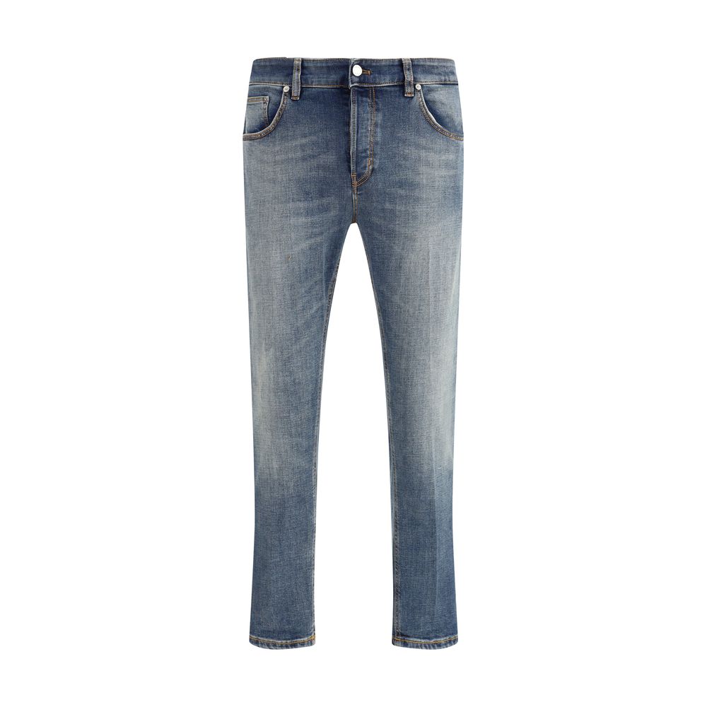 PT Torino Blue Cotton Slim Fit Jeans