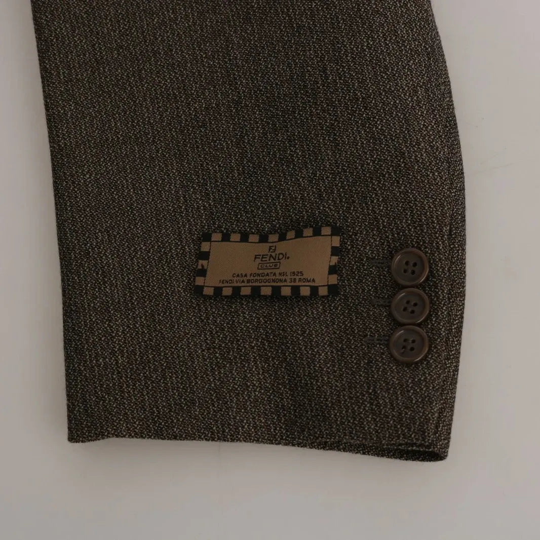Dolce & Gabbana Brown Single Breasted Wool Suit