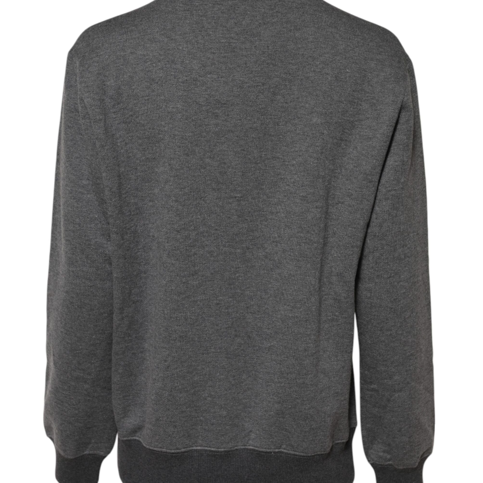 Dolce & Gabbana Gray DG Logo Embroidered Pullover Sweater