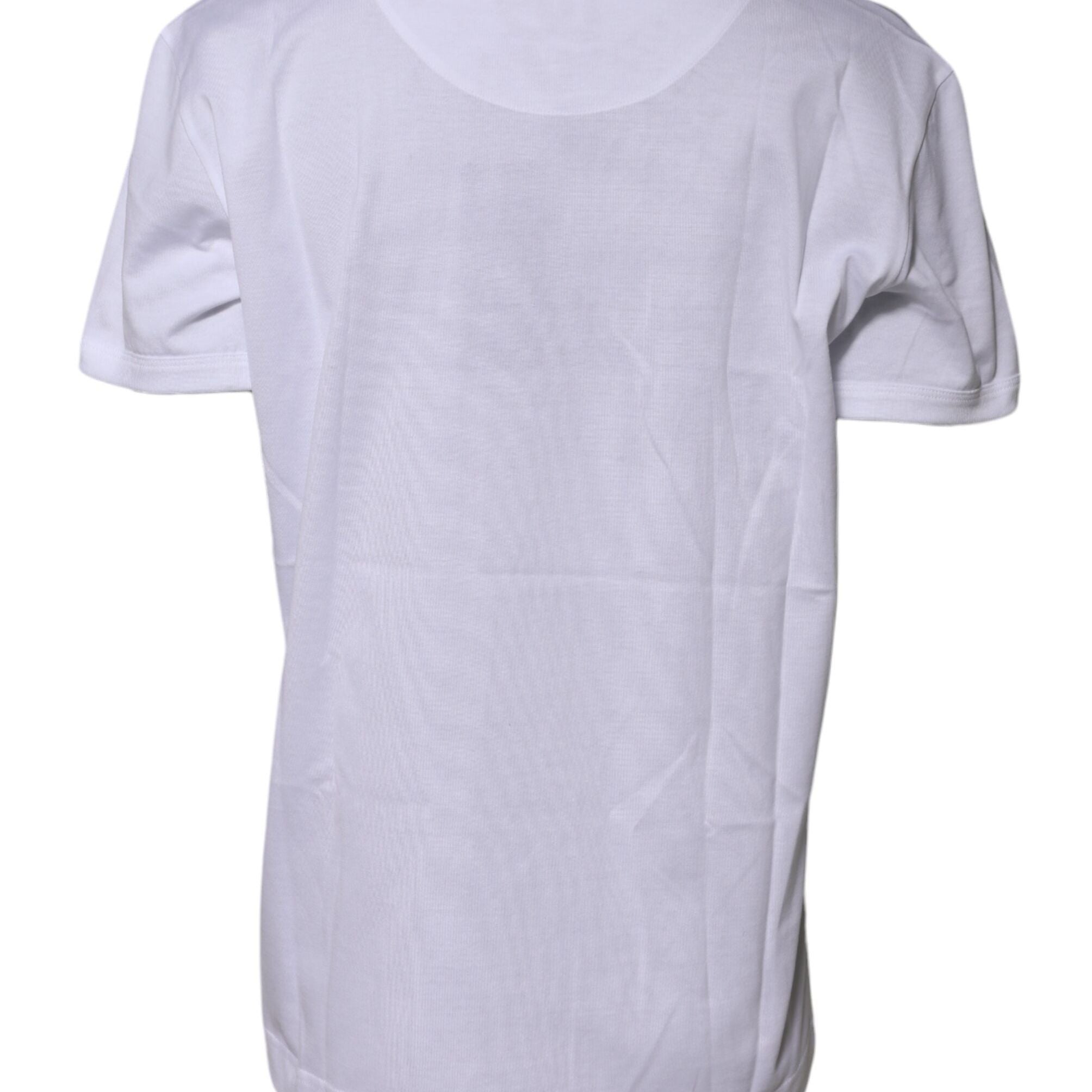 Dolce & Gabbana White Cotton Goodluck 2022 Crew Neck T-shirt