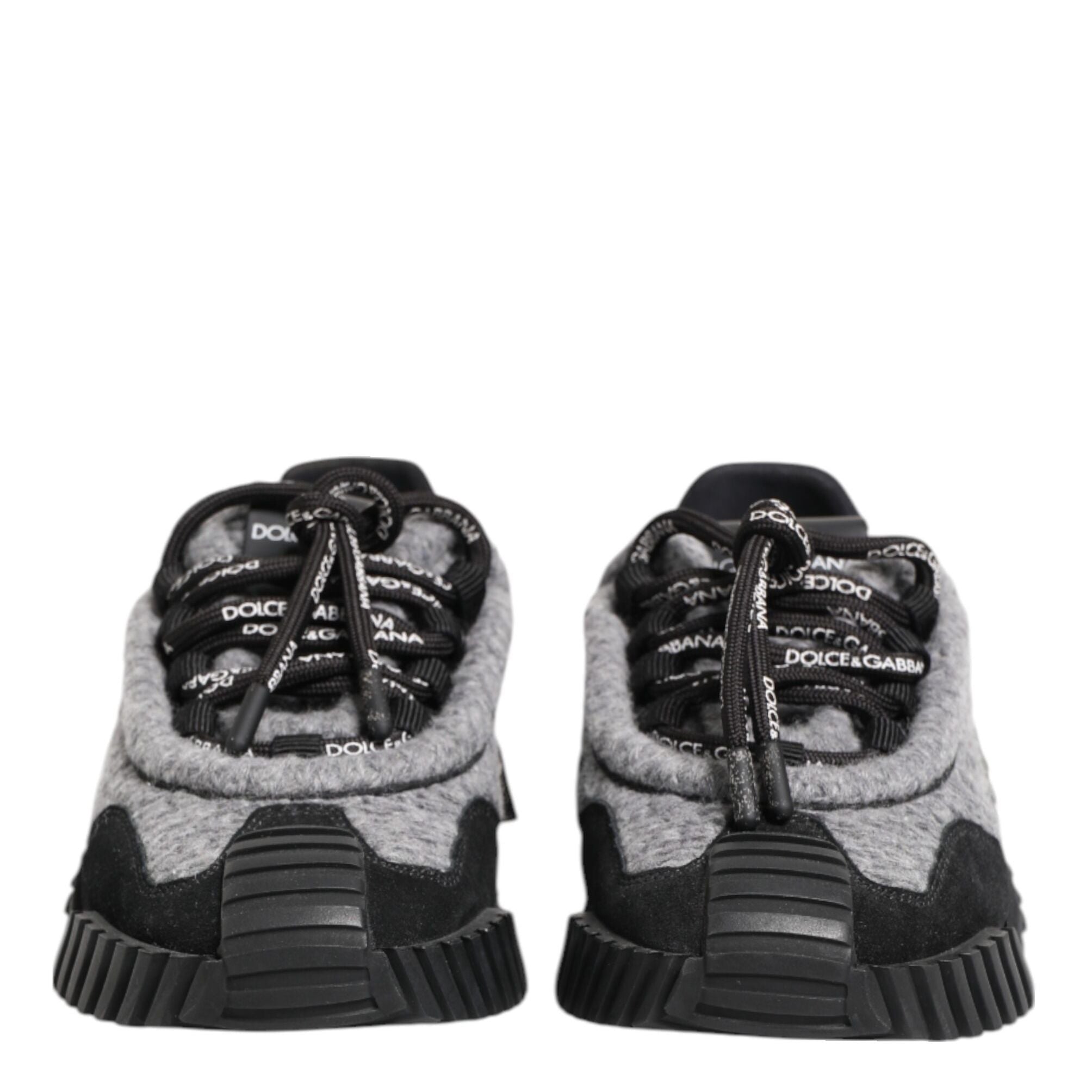 Dolce & Gabbana Black Gray NS1 Low Top Sneakers Shoes