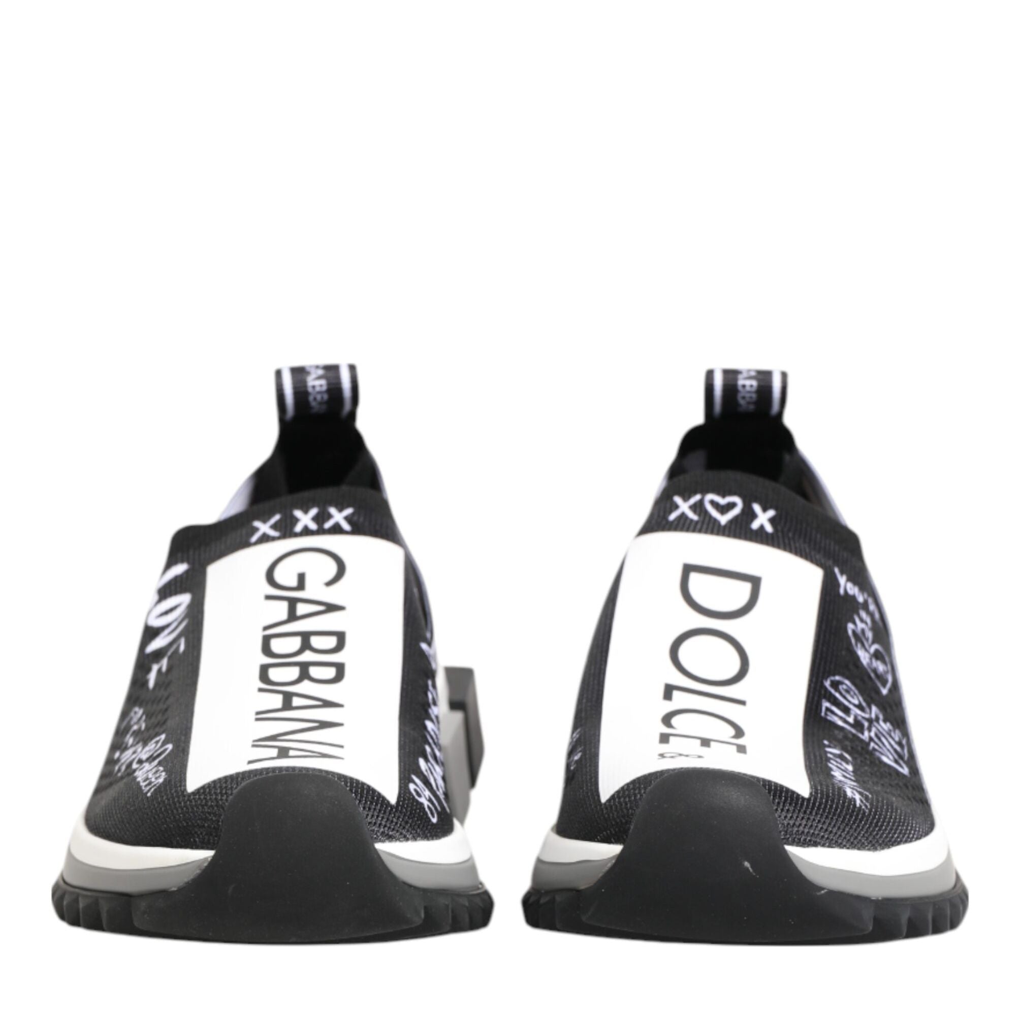 Dolce & Gabbana Black White Sorrento Low Top Sneakers Shoes