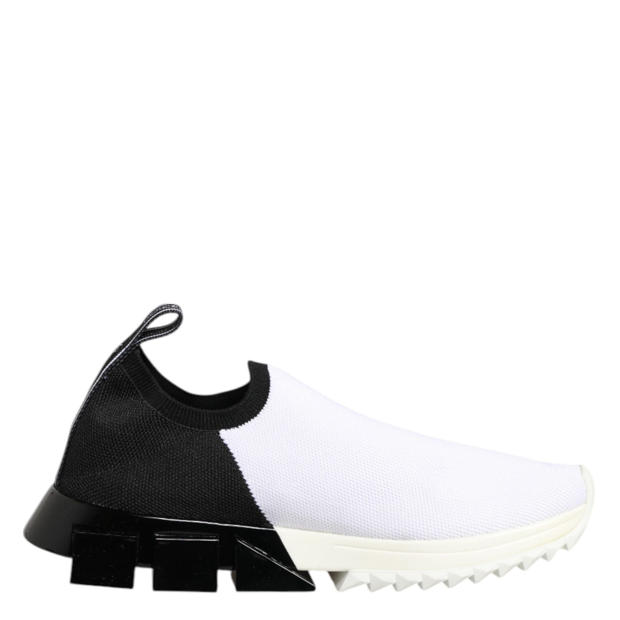 Dolce & Gabbana White Black Low Top Sorrento Sneakers Shoes