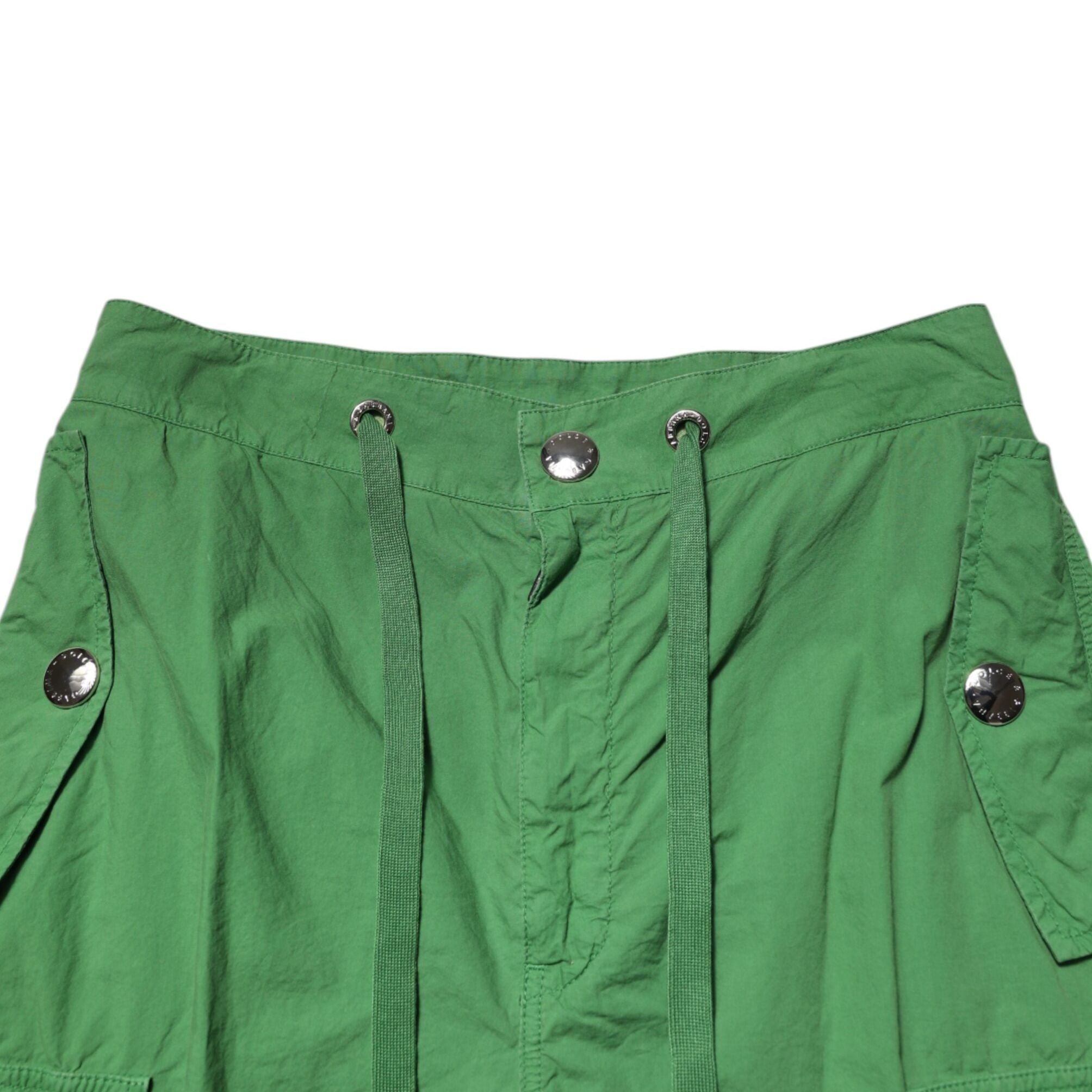 Dolce & Gabbana Green Cotton High Waist Cargo Trouser Pants