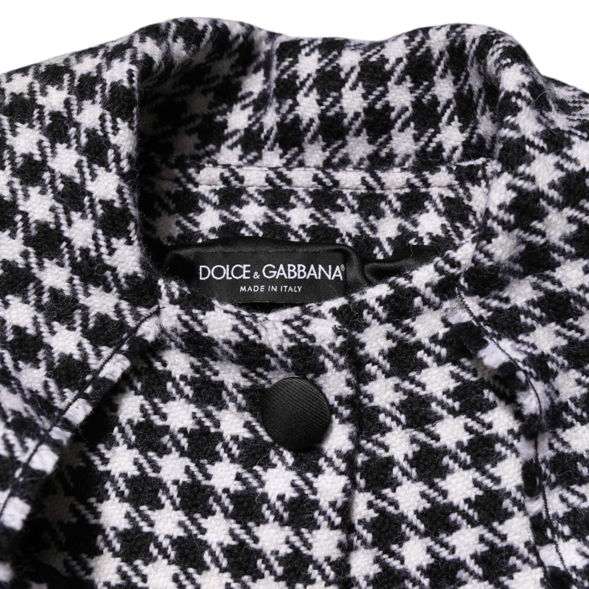Dolce & Gabbana Multicolor Wool Monochrome Patterned Jacket