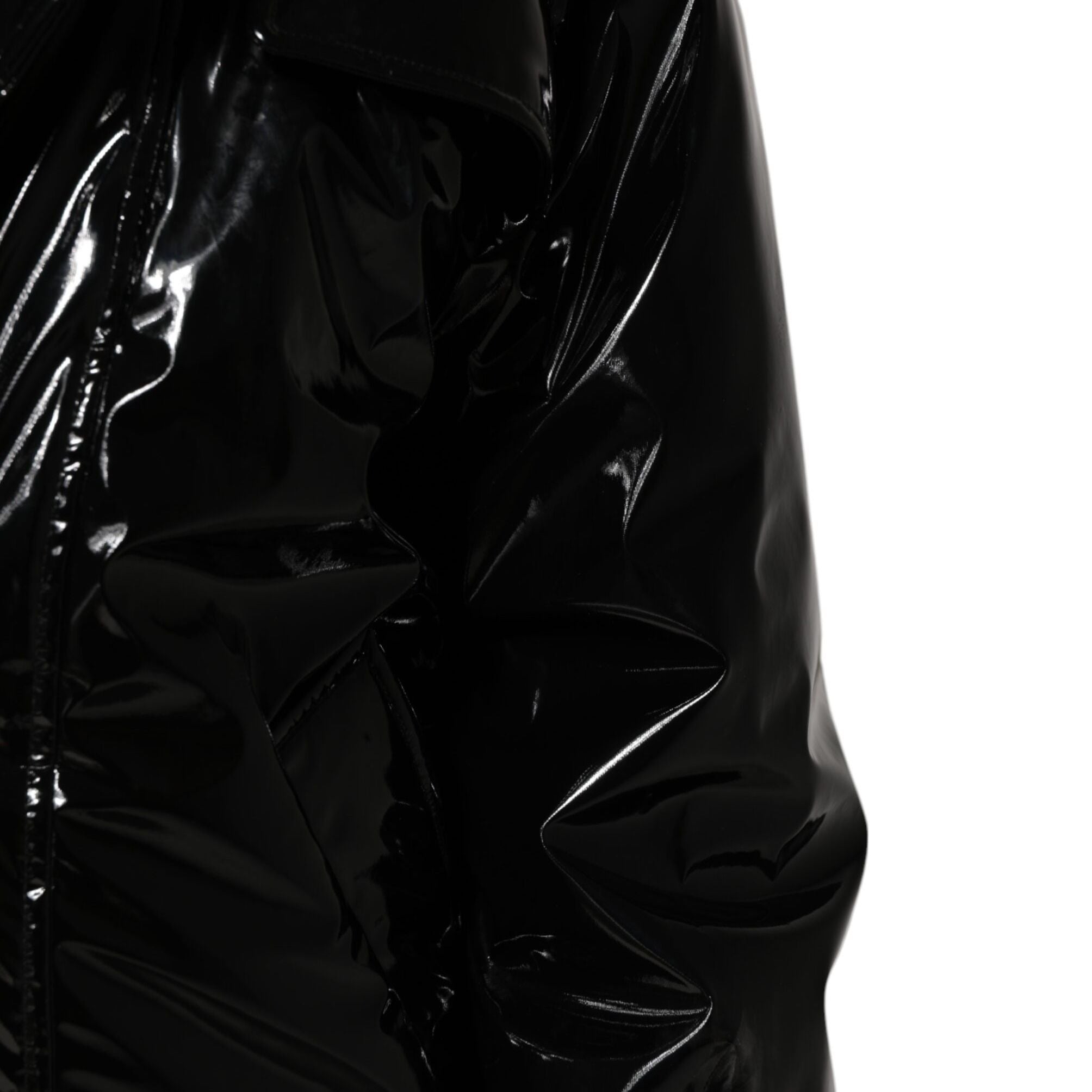 Dolce & Gabbana Black Polyester Quilted Puffer Coat Jacket