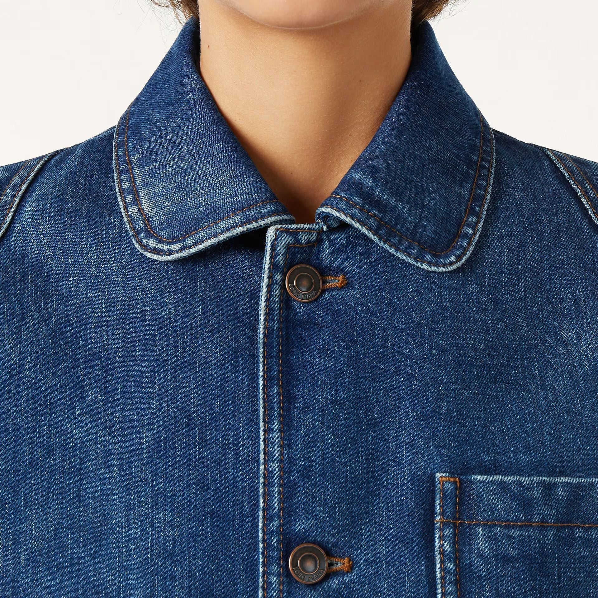 Loro Piana Nichi Jacket in Denim Silk