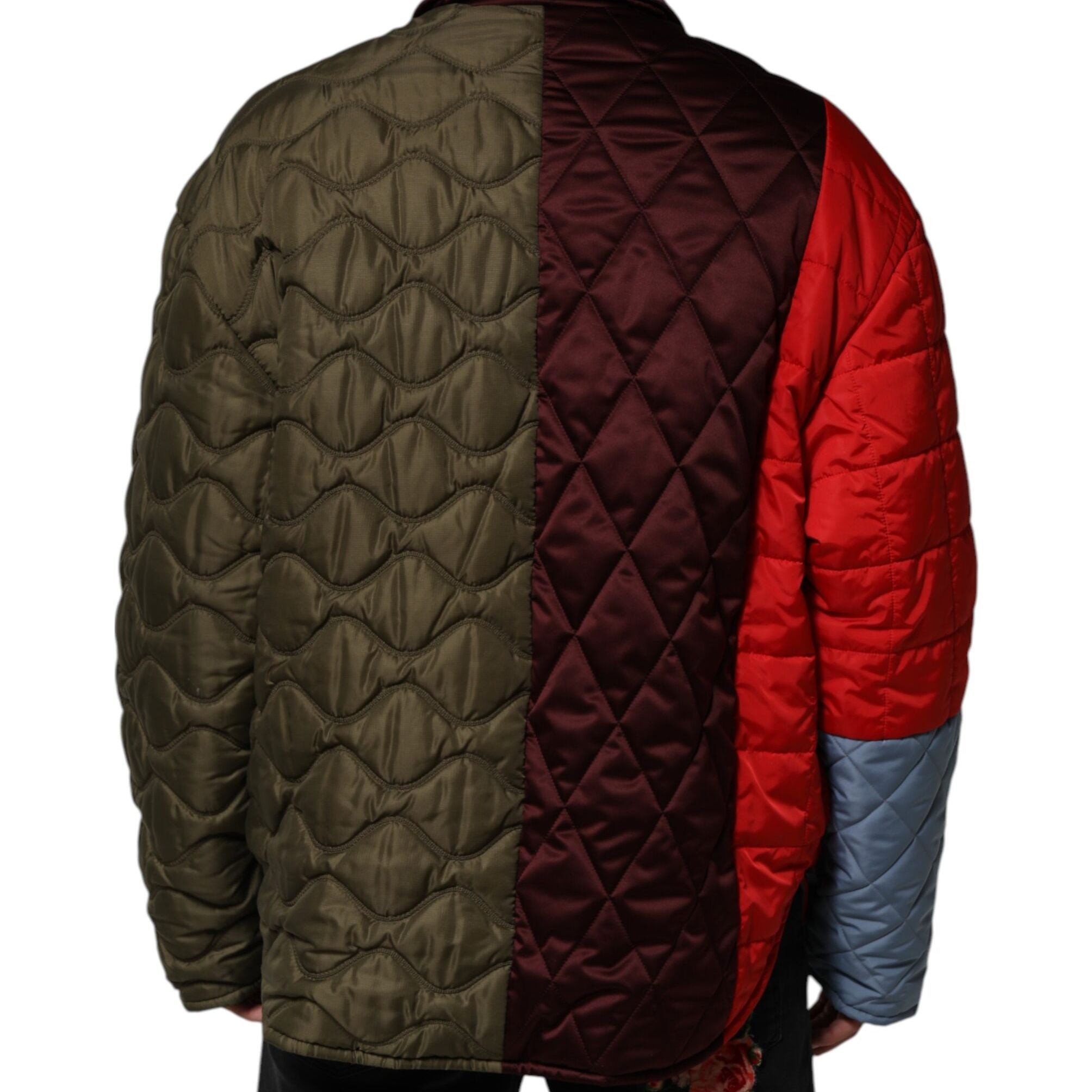 Dolce & Gabbana Multicolor Patchwork PolyesterQuilted Jacket