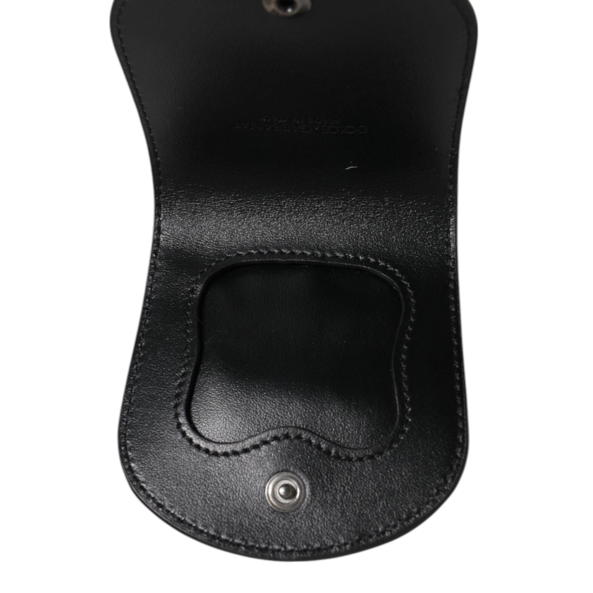 Dolce & Gabbana Black Exotic Skin Coin Condom Case Holder Pocket Wallet