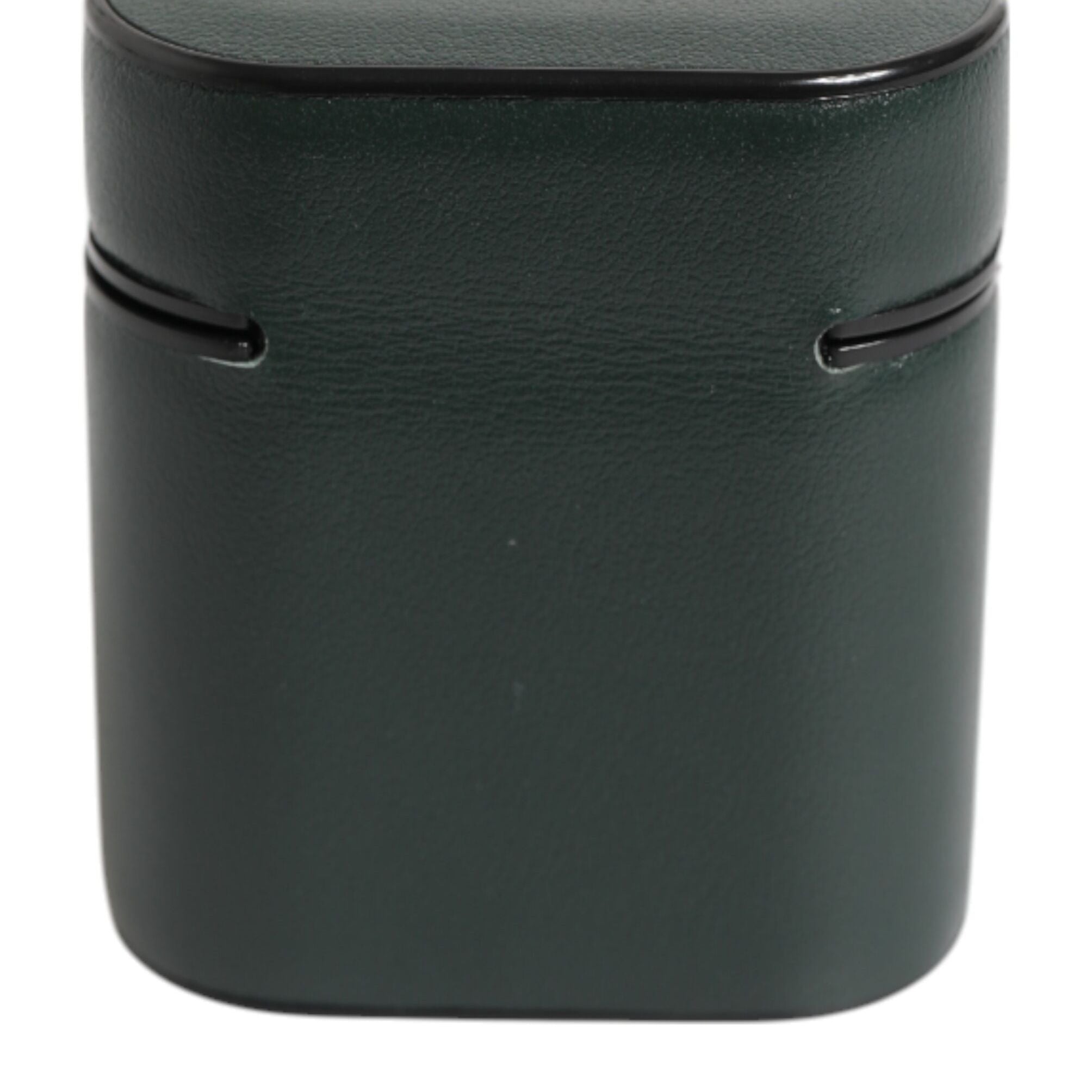 Dolce & Gabbana Black Leather Logo Print Flip Holder Men Airpods Case