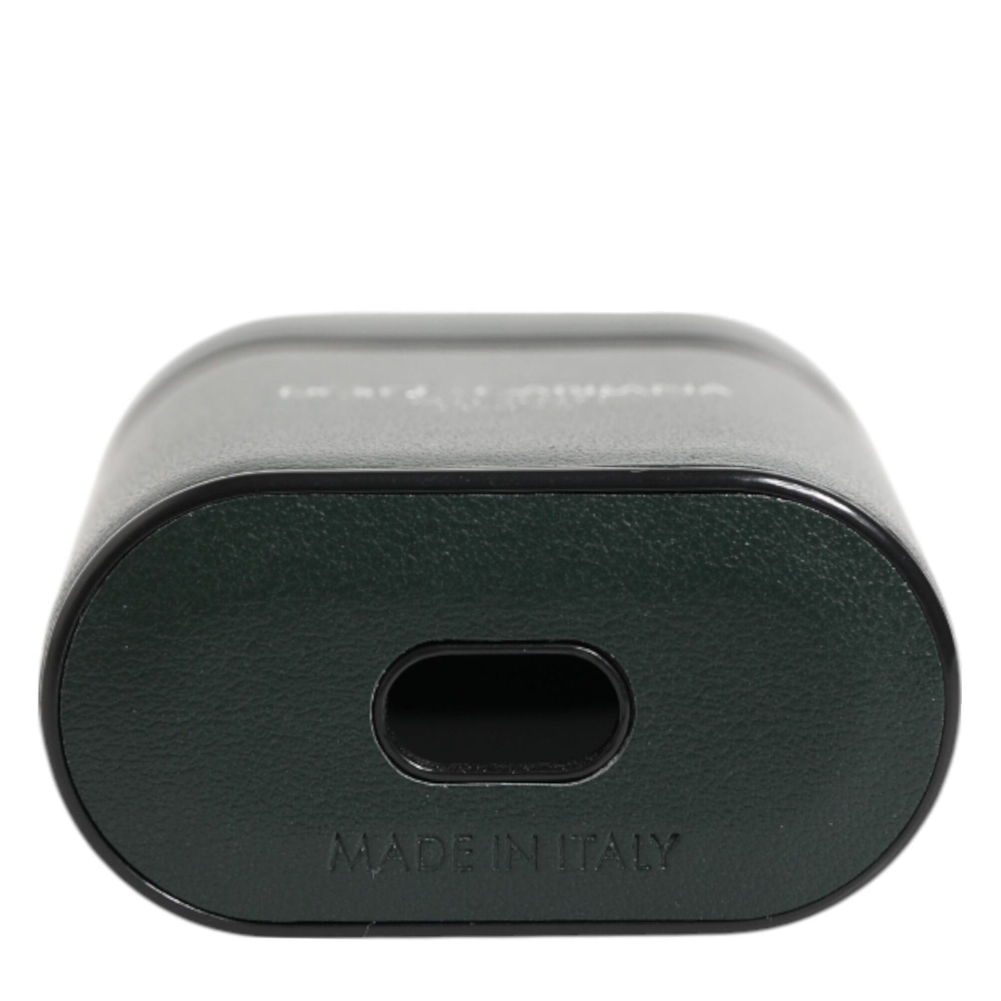 Dolce & Gabbana Black Leather Logo Print Flip Holder Men Airpods Case