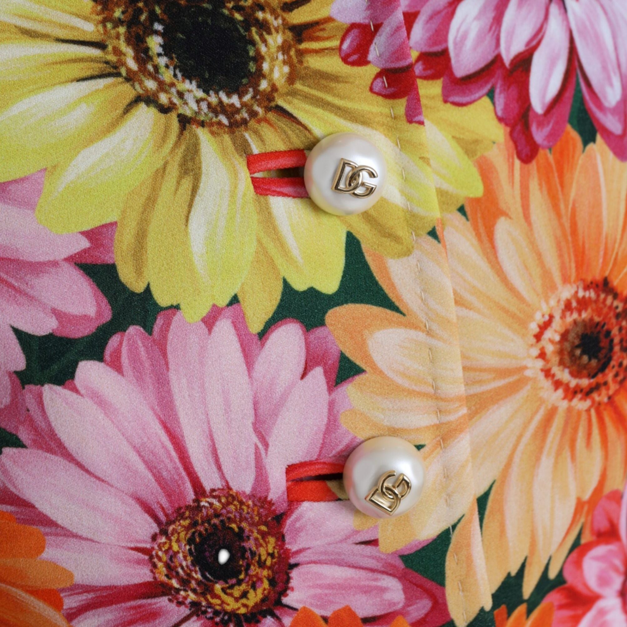 Dolce & Gabbana Multicolor Daisy Print Floral Fantasy Jacket