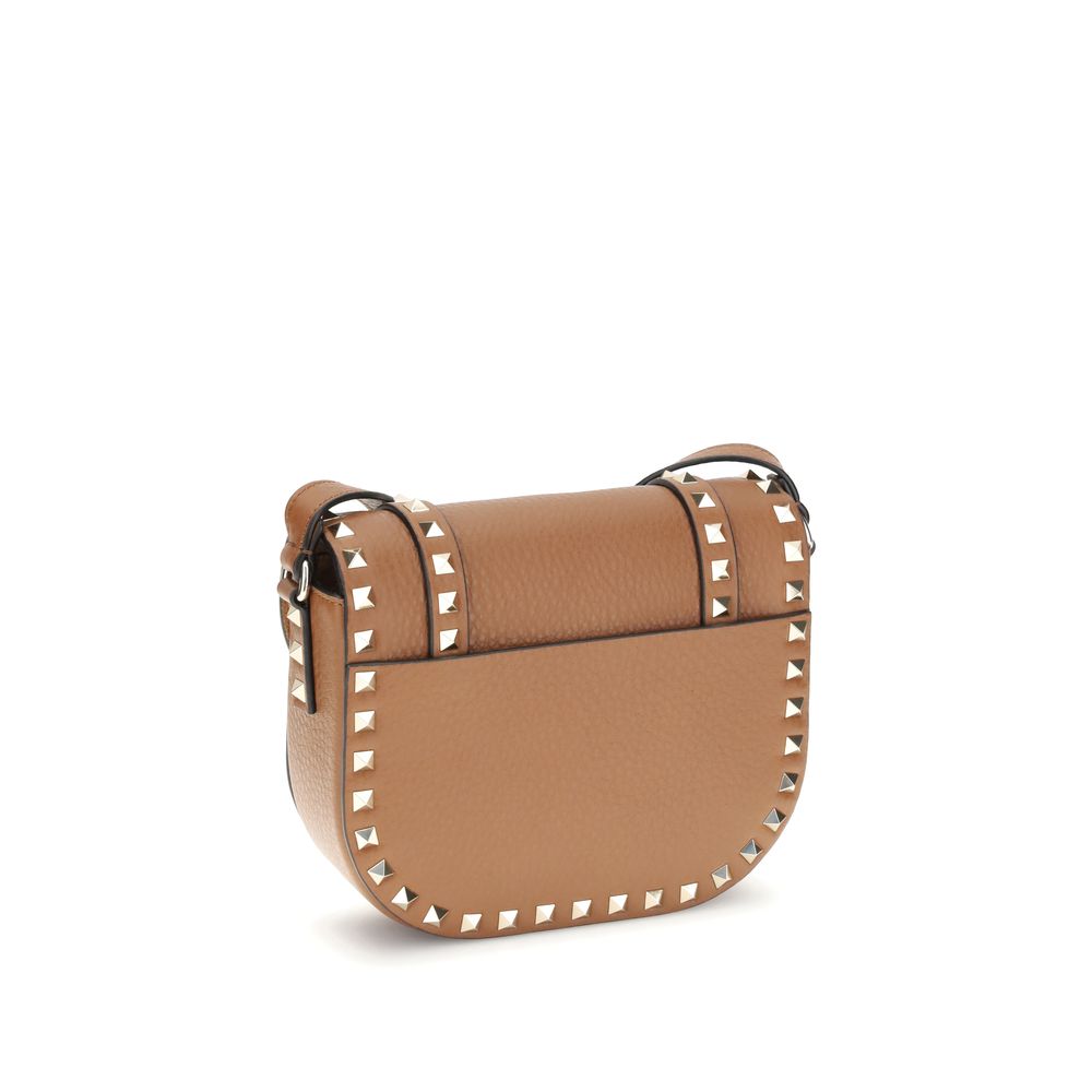 Valentino Garavani Beige Calf Leather Bos Taurus Shoulder Bag