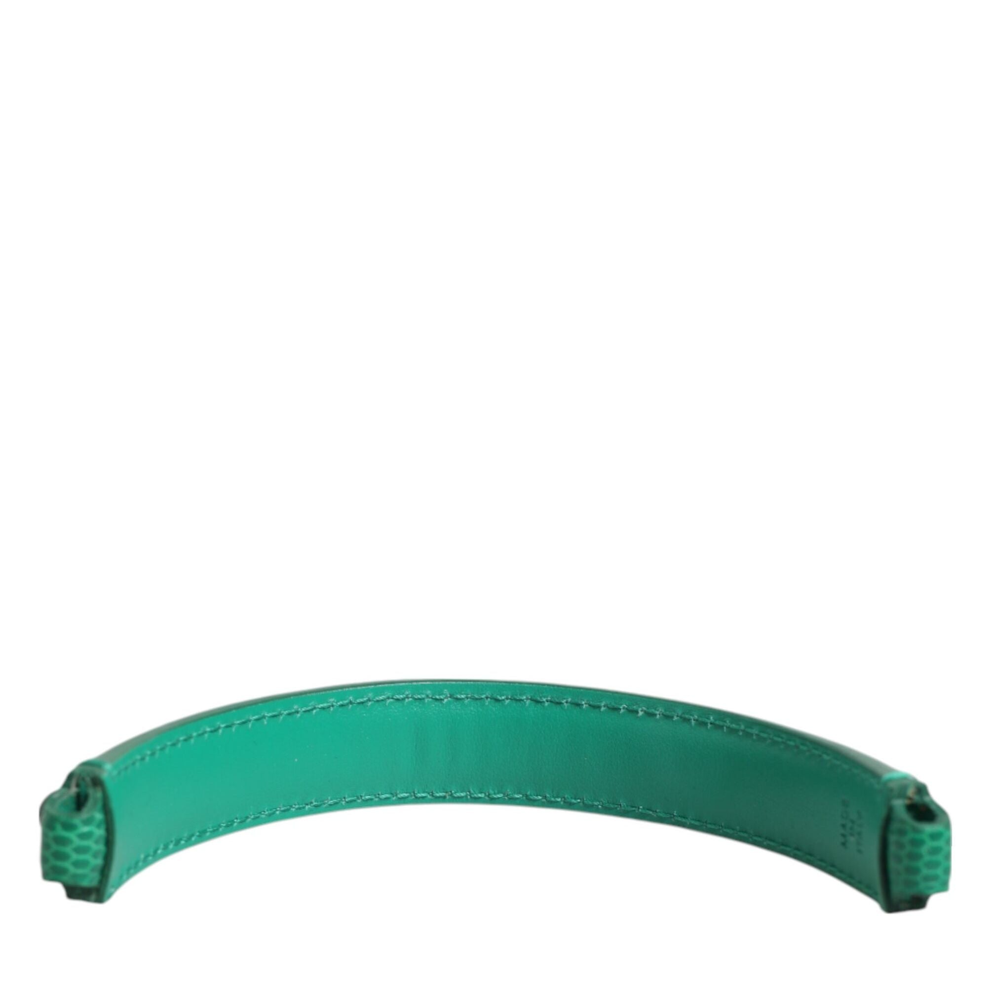 Dolce & Gabbana Green Embellished Leather Bag Handle Women Shoulder Strap