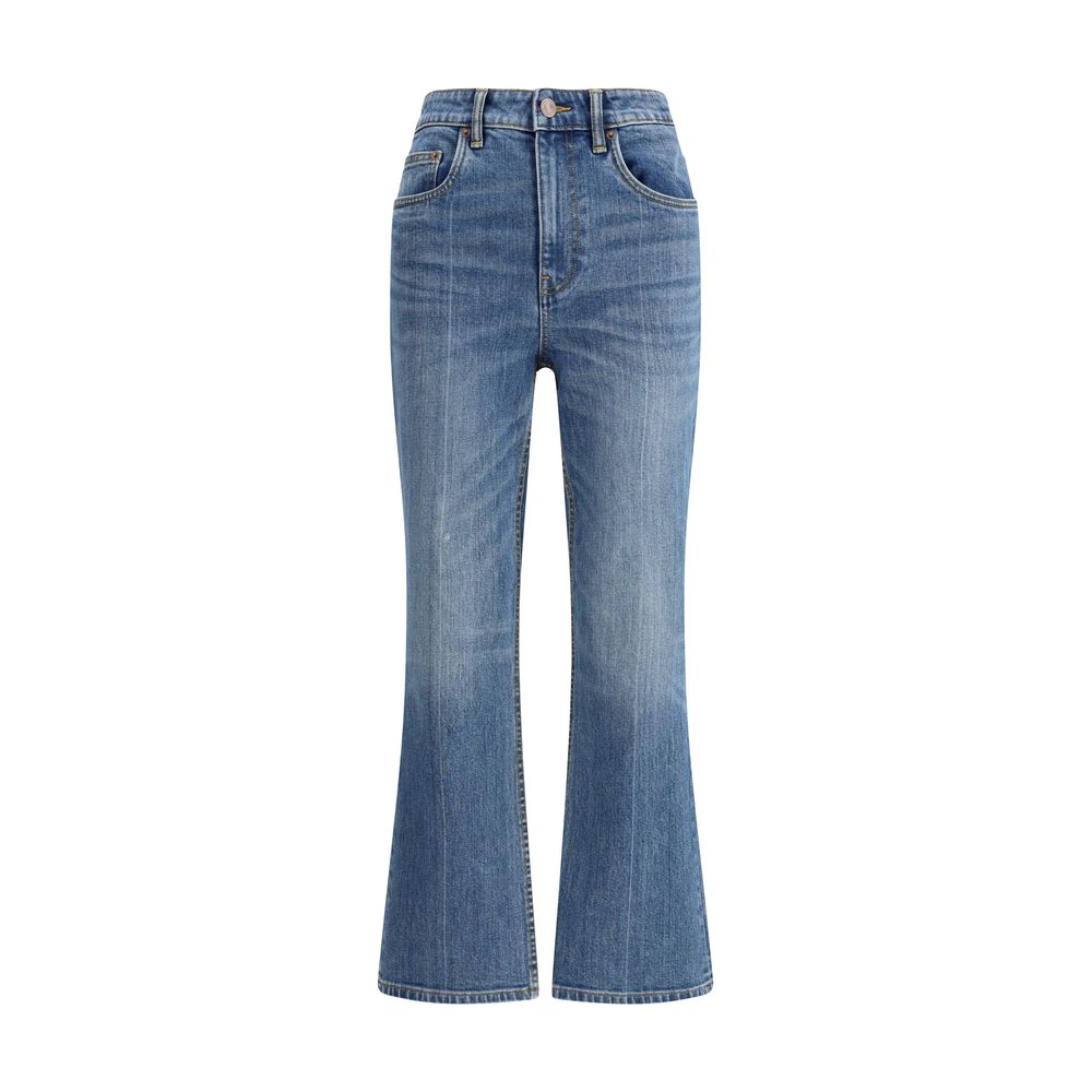Tory Burch Blue Cotton Cropped Jeans