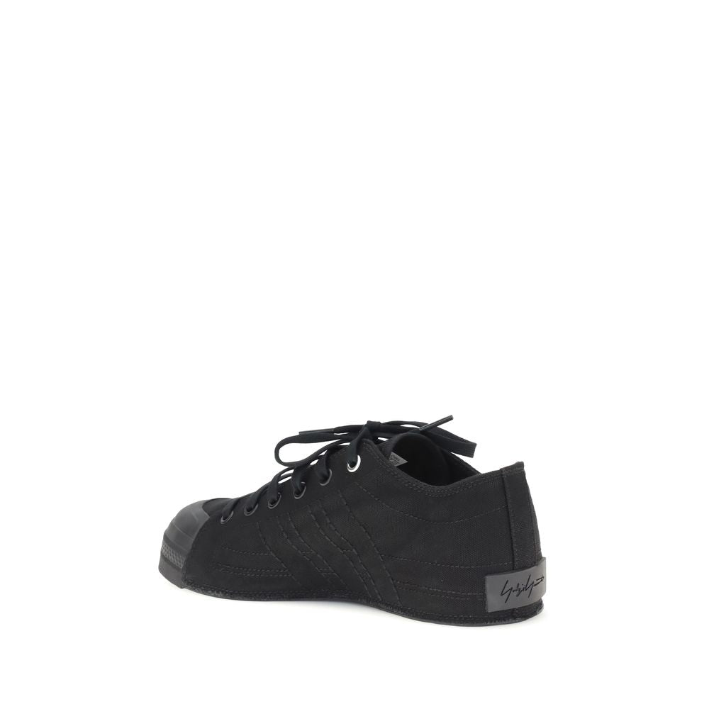 Y-3 Black Fabric Athletic Sneakers