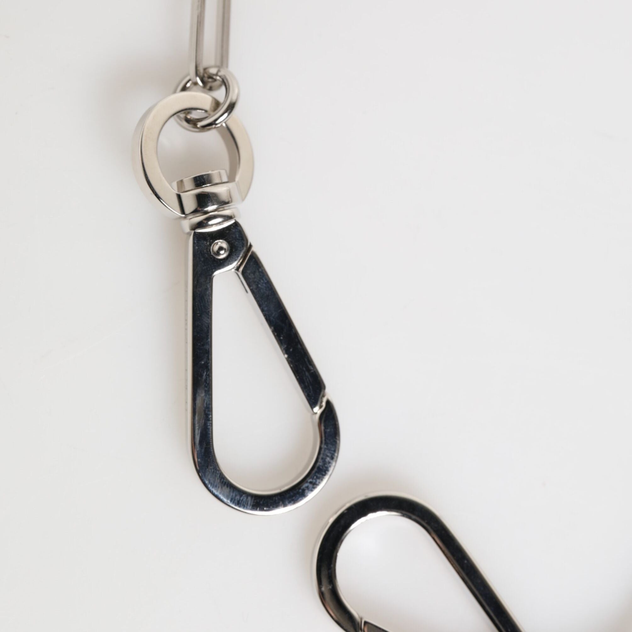 Dolce & Gabbana Silver Tone Metal Chain DG Logo Pendant Men Necklace