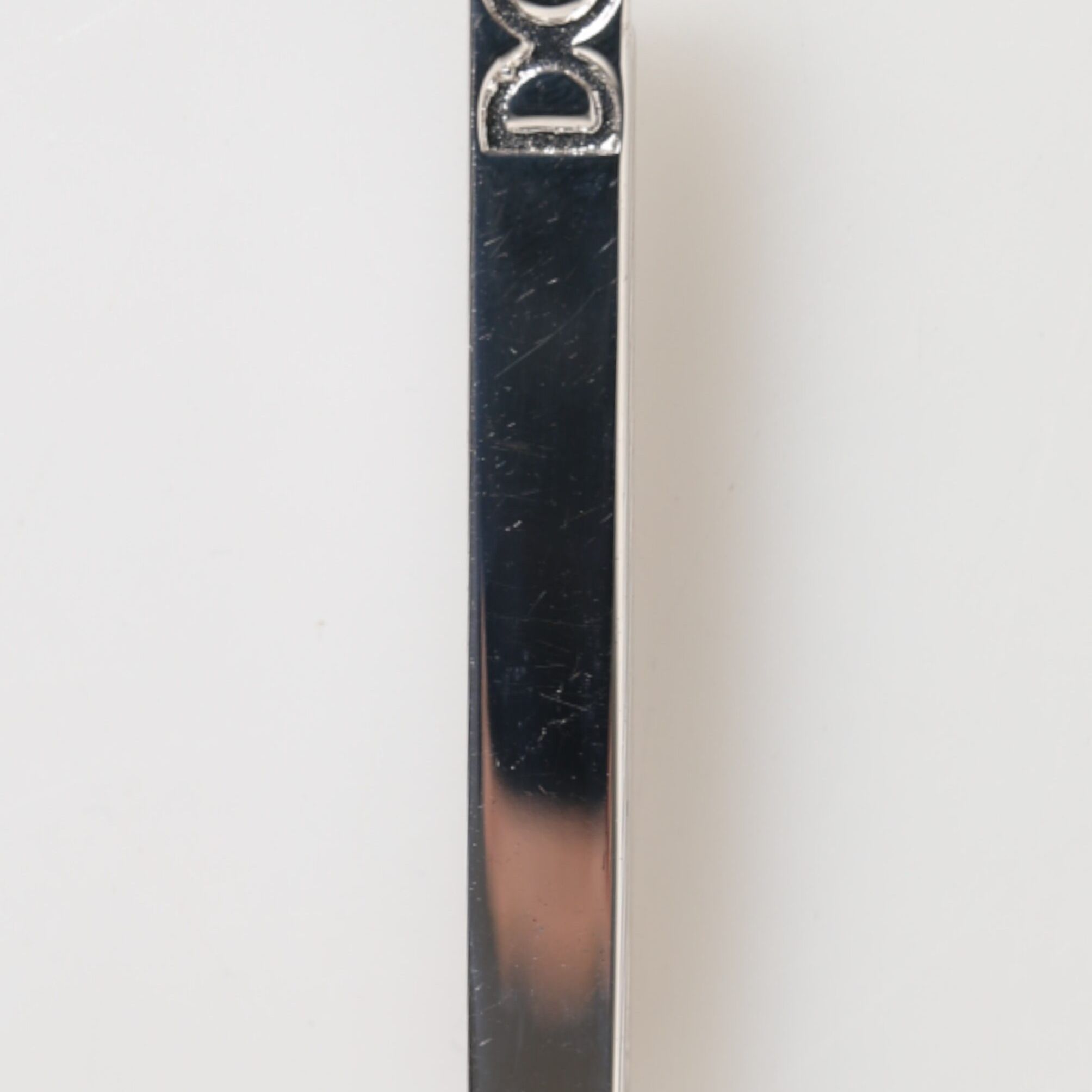 Dolce & Gabbana Silver Tone Brass Logo Branded Men Accessory Tie Clip Bar