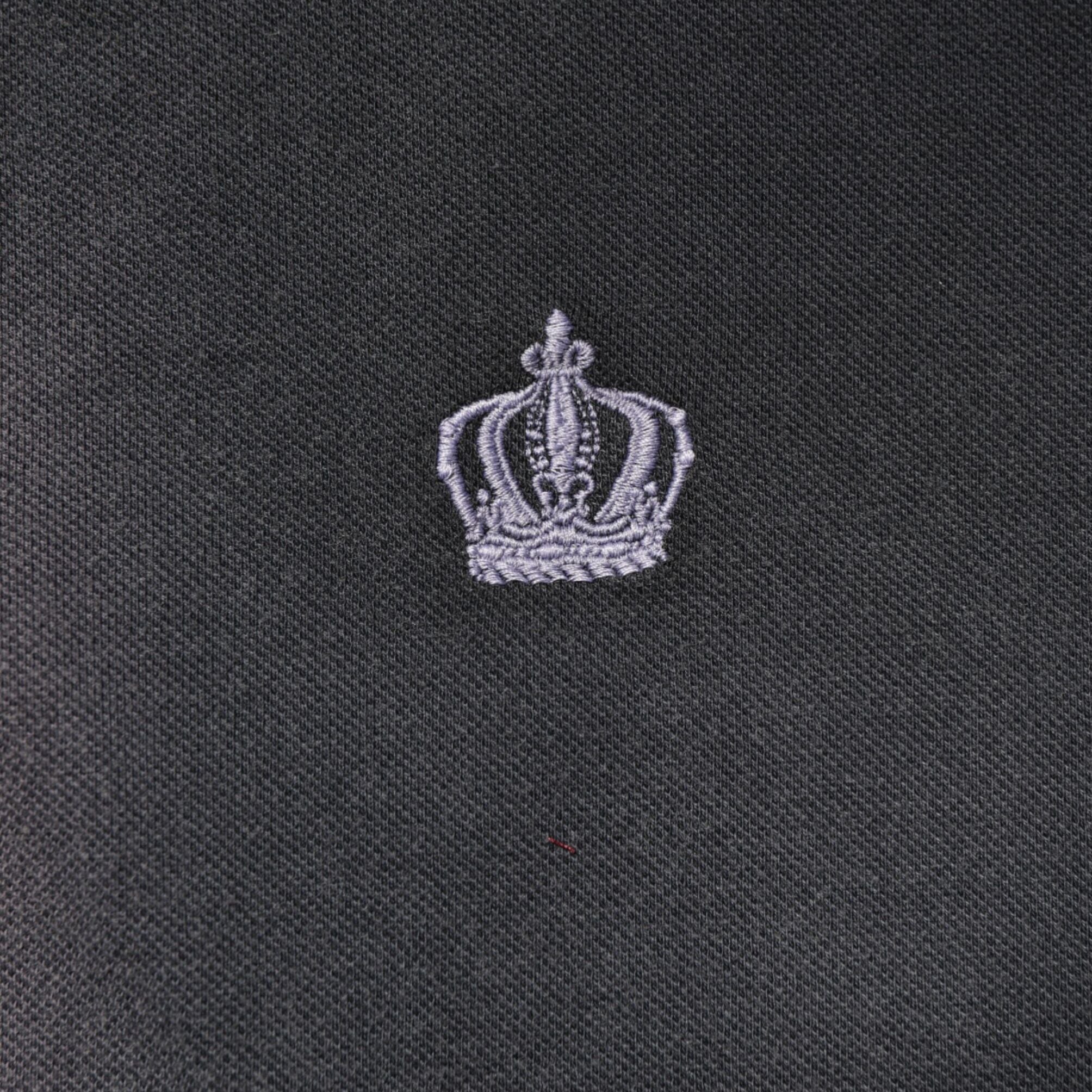 Dolce & Gabbana Gray Cotton Crown Collared Men Polo T-shirt