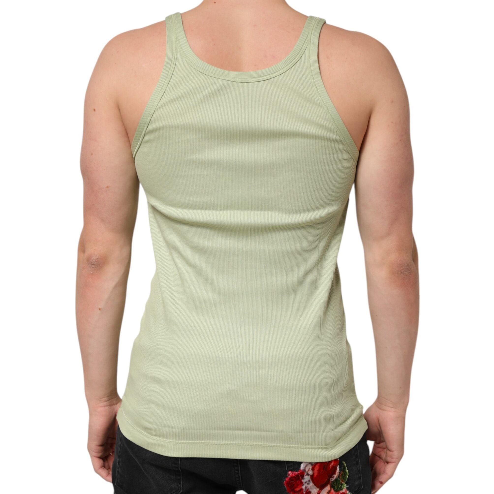 Dolce & Gabbana Light Green Tank Sleeveless Men T-shirt