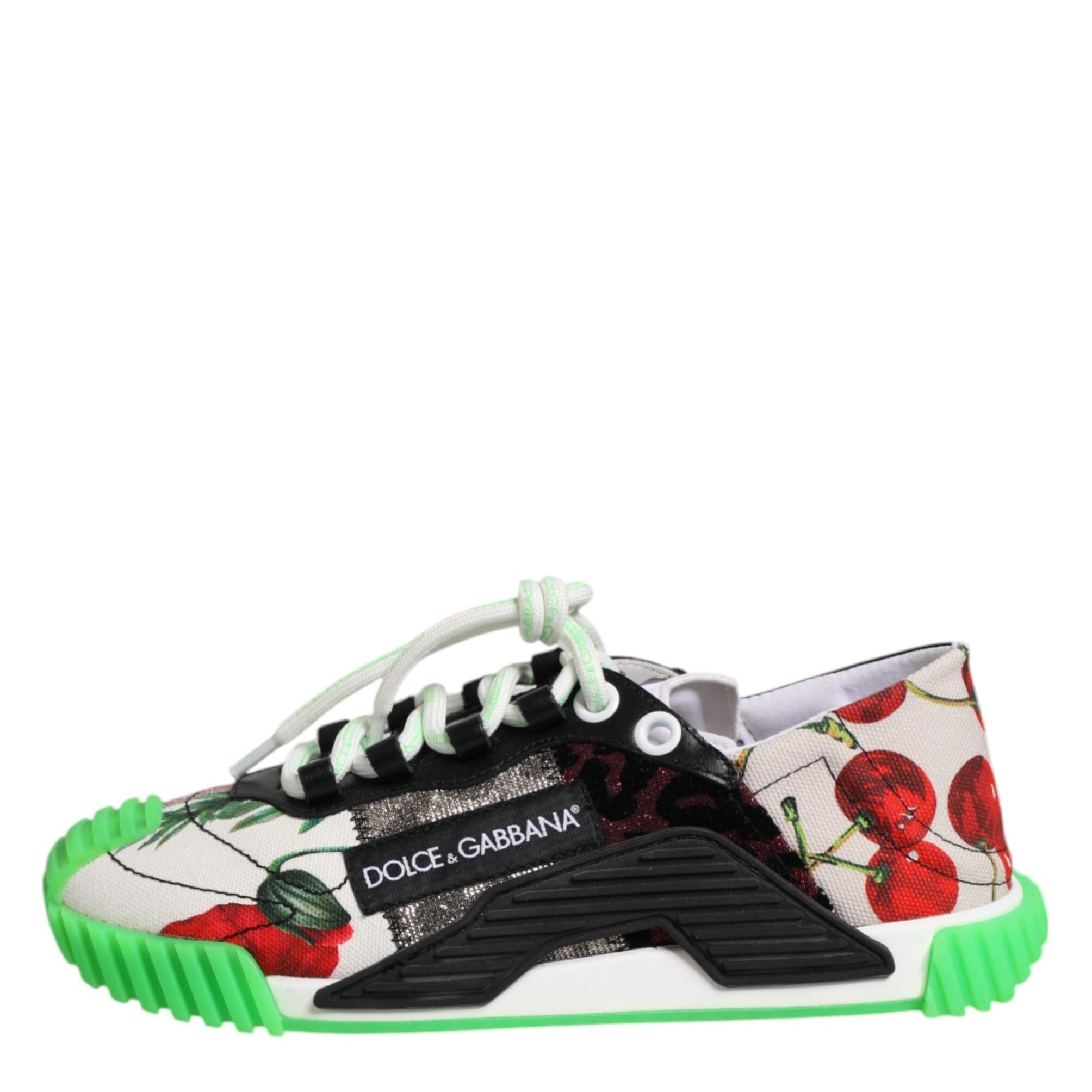 Dolce & Gabbana Multicolor DG Logo Leopard Cherry Sneaker Shoes