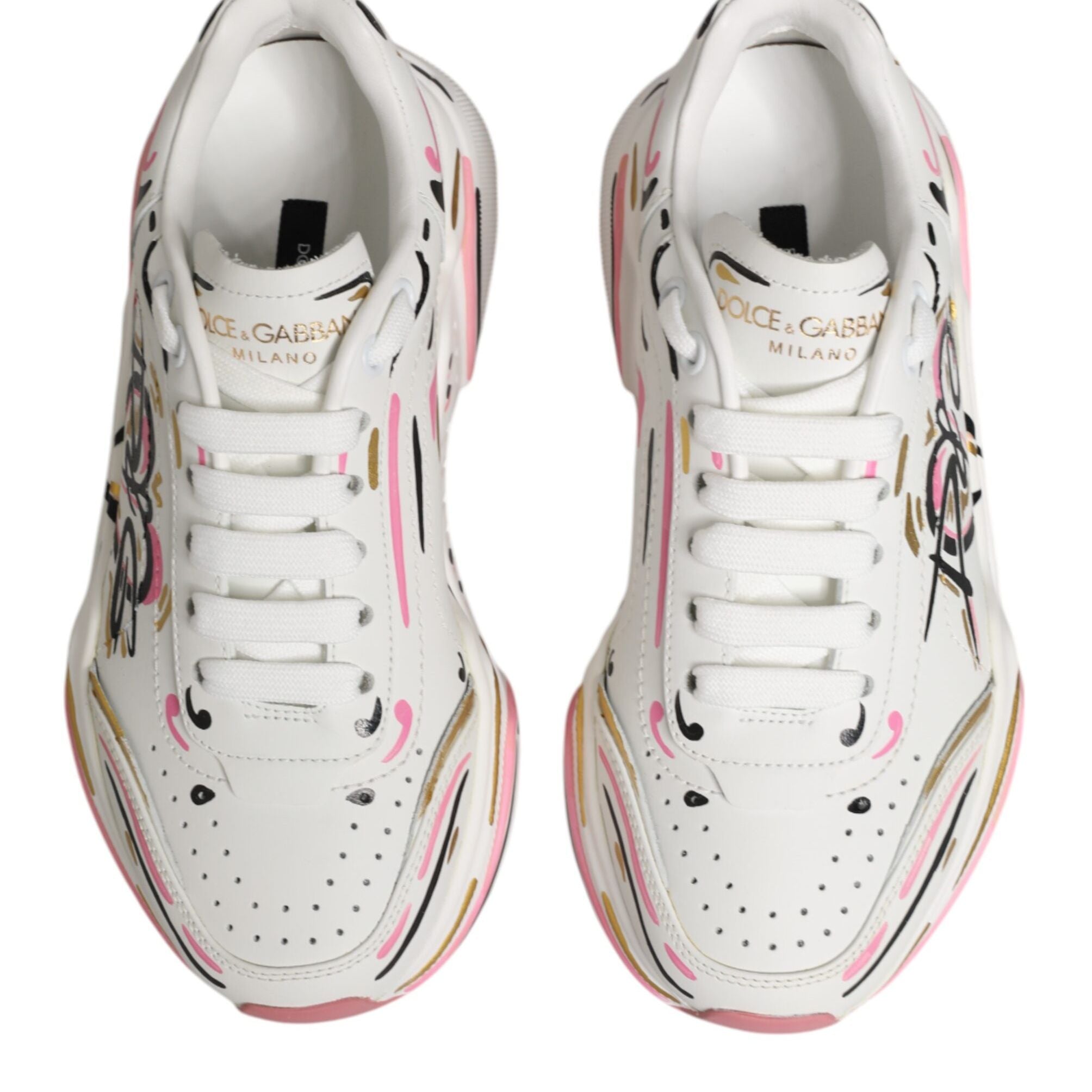 Dolce & Gabbana Multicolor Hand Painted DAYMASTER Sneaker Shoes