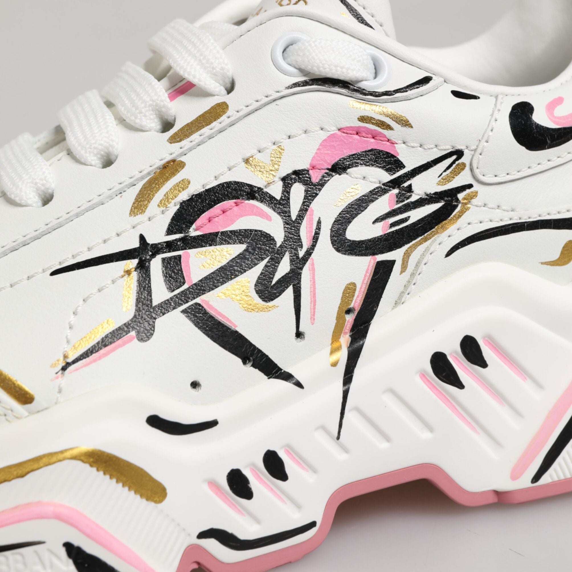 Dolce & Gabbana Multicolor Hand Painted DAYMASTER Sneaker Shoes