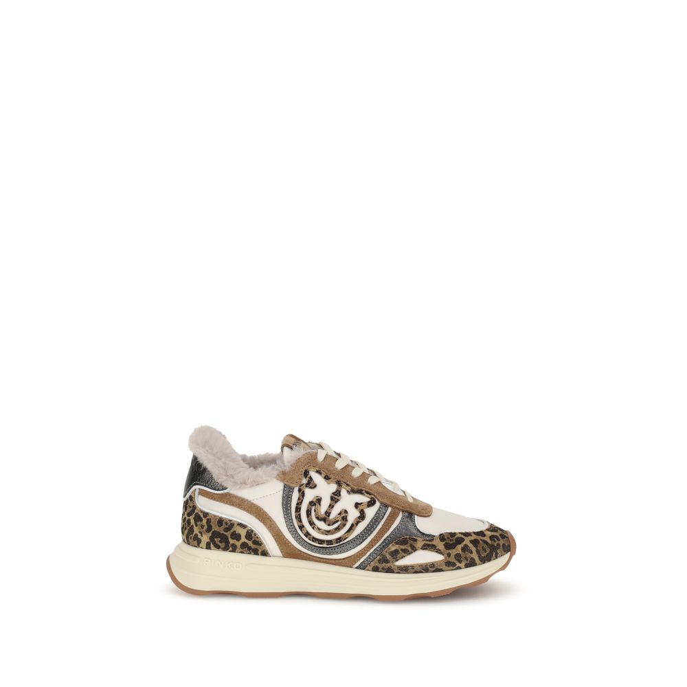 PINKO Multicolor Calf Leather Bos Taurus Low Top Sneakers
