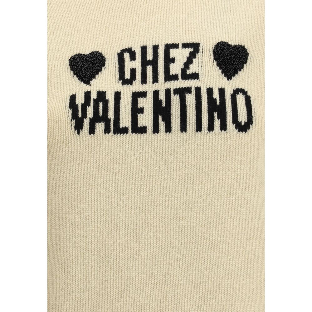 Valentino Beige Fleece Wool Sweatshirt