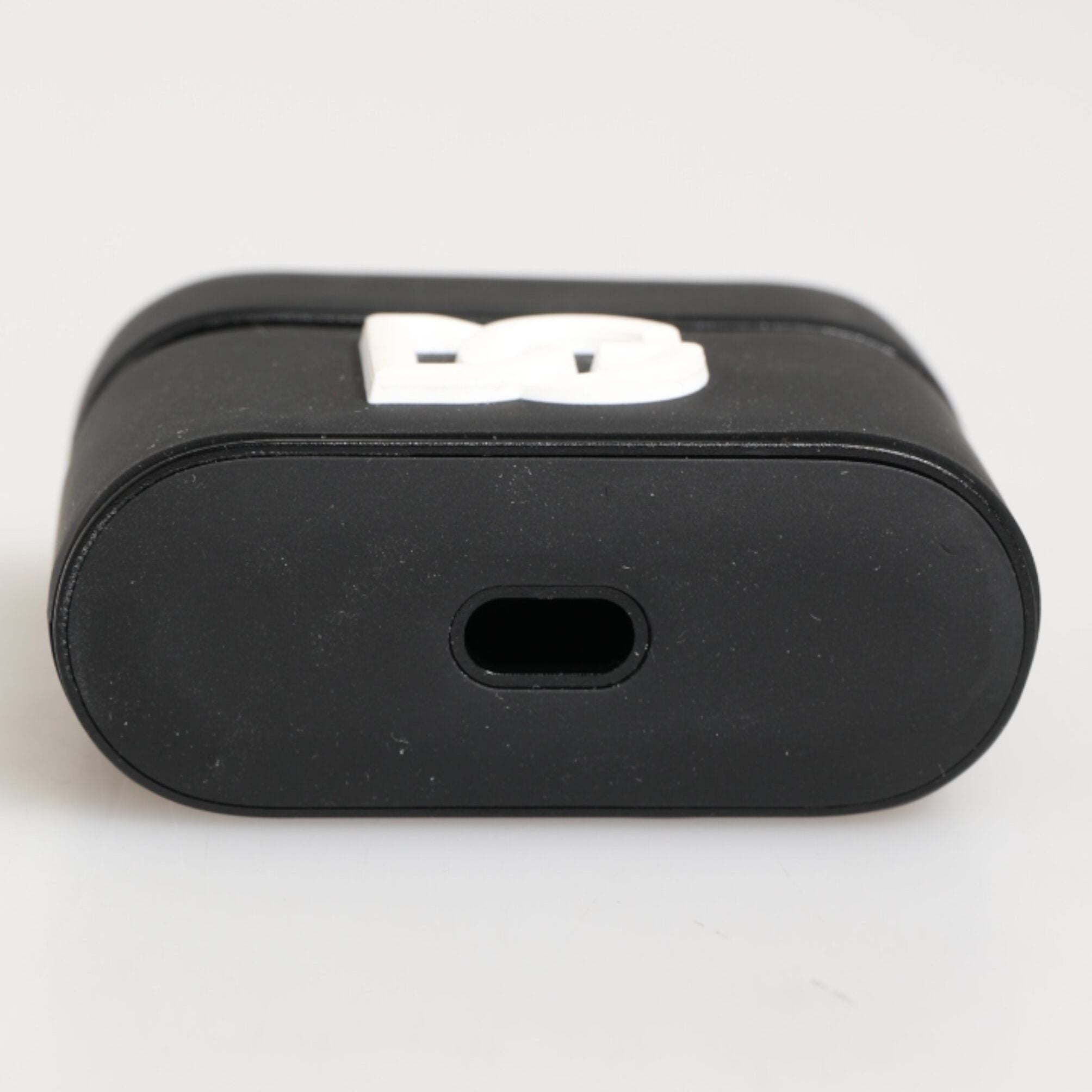 Dolce & Gabbana Black White Rubber Embossed Logo Accessory Airpods Case