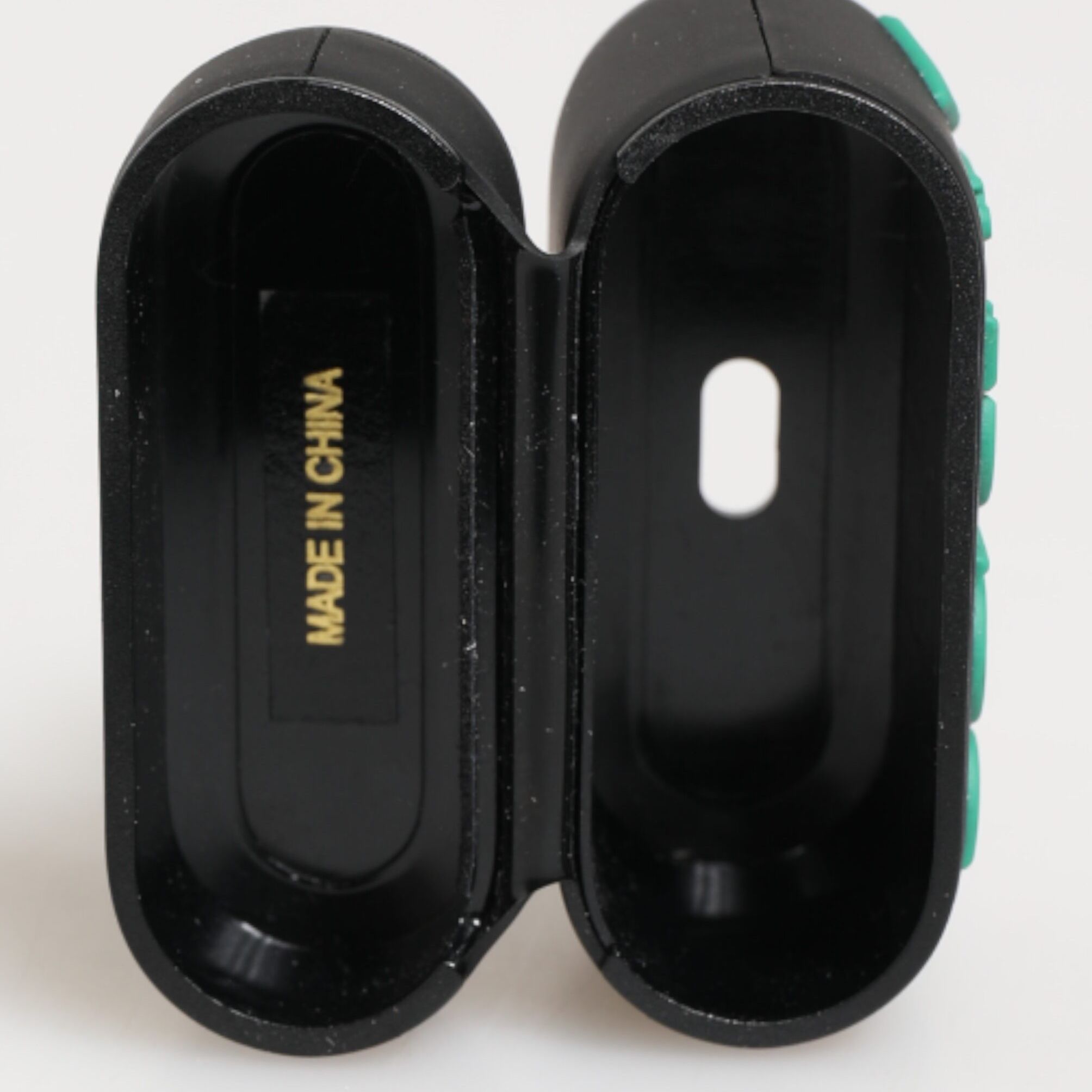 Dolce & Gabbana Black Mint Rubber Logo Embossed Accessory Airpods Case