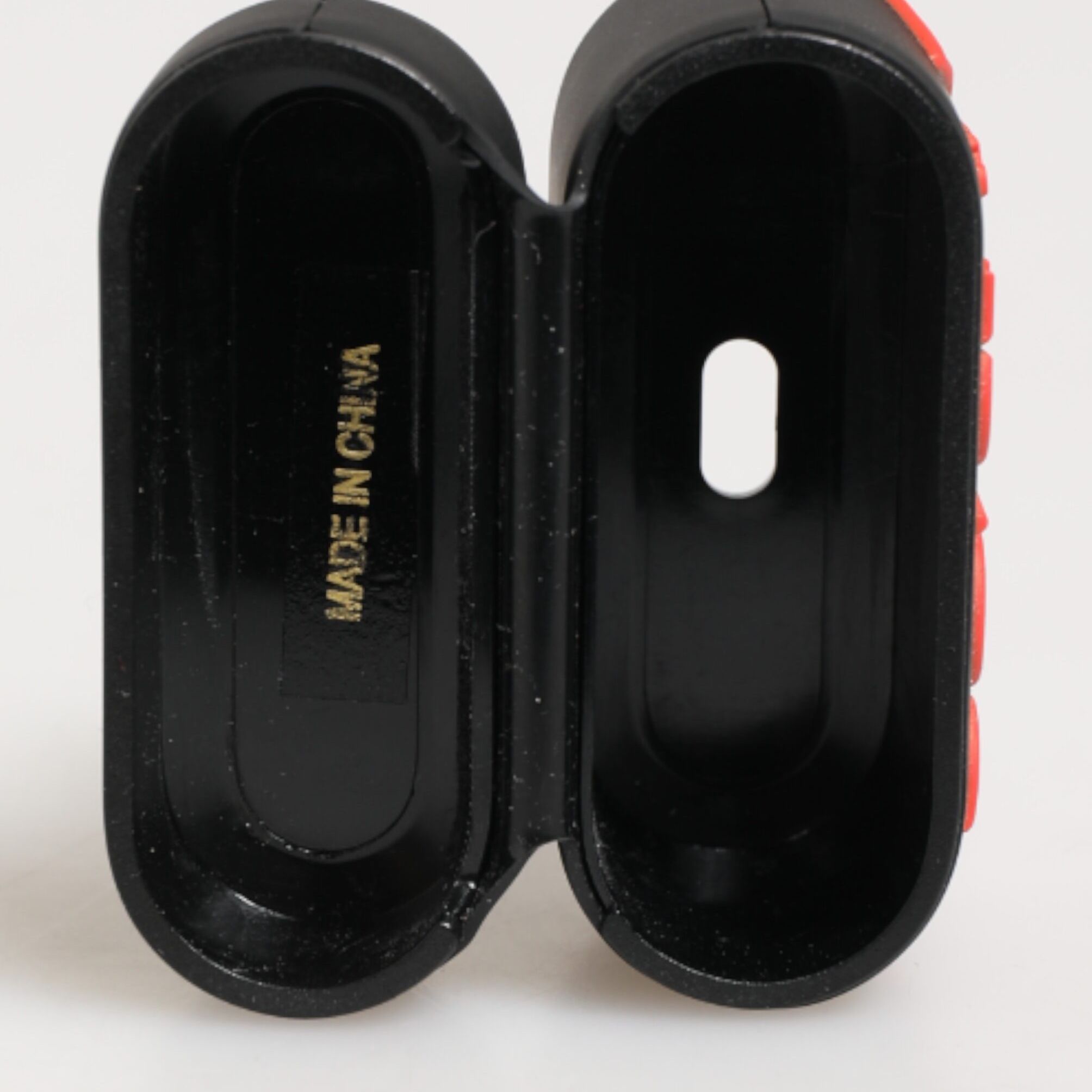 Dolce & Gabbana Black Orange Rubber Logo Embossed Accessory Airpods Case