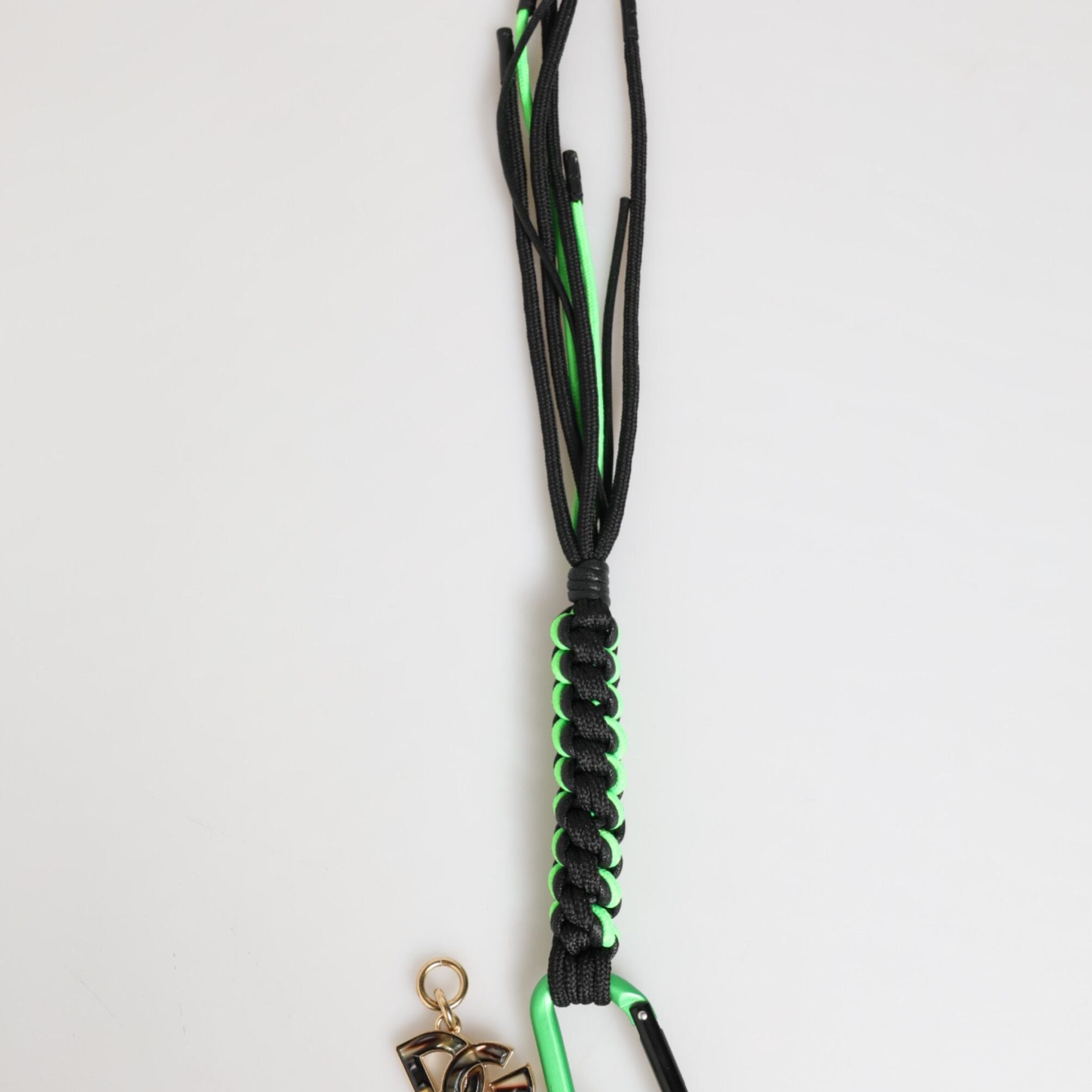 Dolce & Gabbana Polyester Multicolor Tape String DG Logo Keychain Keyring