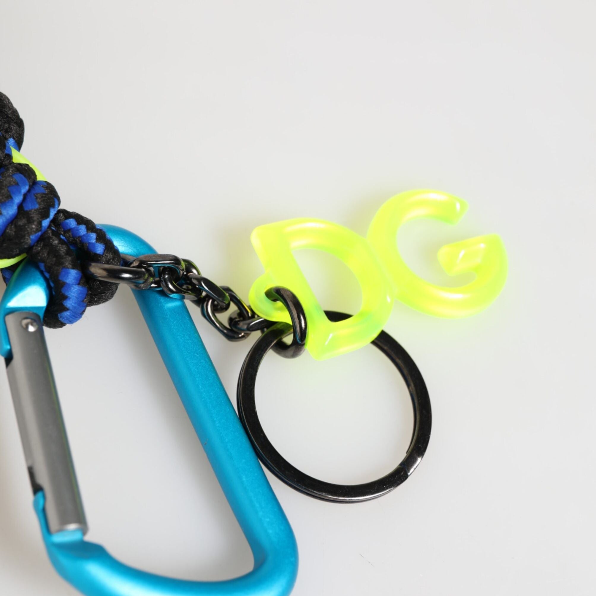 Dolce & Gabbana Multicolor Polyester Tape String DG Logo Keychain  Keyring