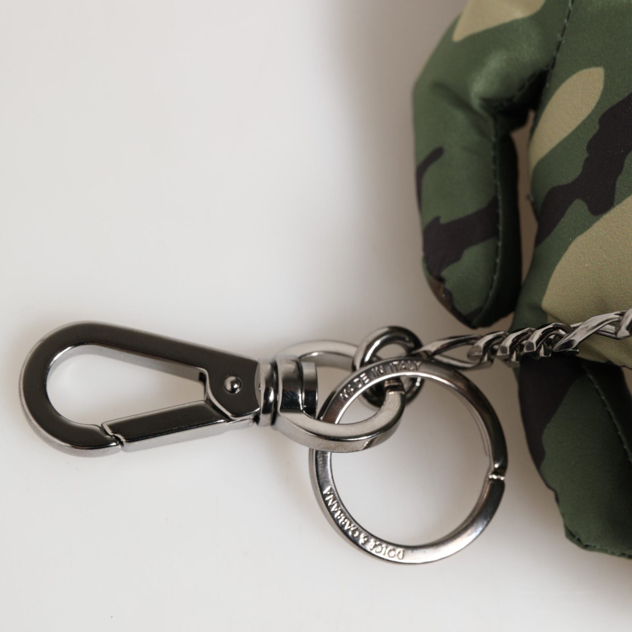 Dolce & Gabbana Camouflage Multicolor Animal Silhouette Keychain Keyring