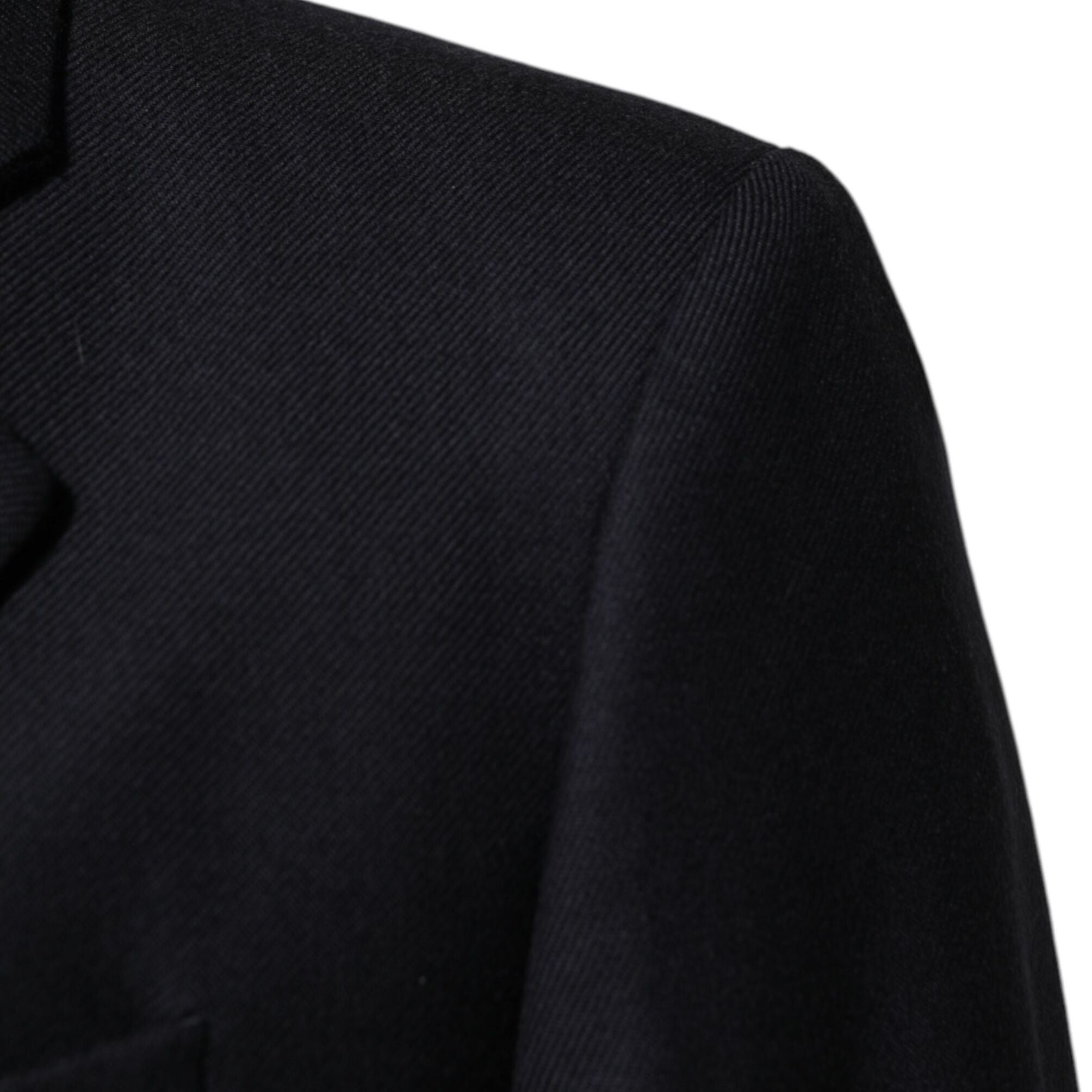 Dolce & Gabbana Dark Blue Wool Men Jacket Coat Blazer Suit
