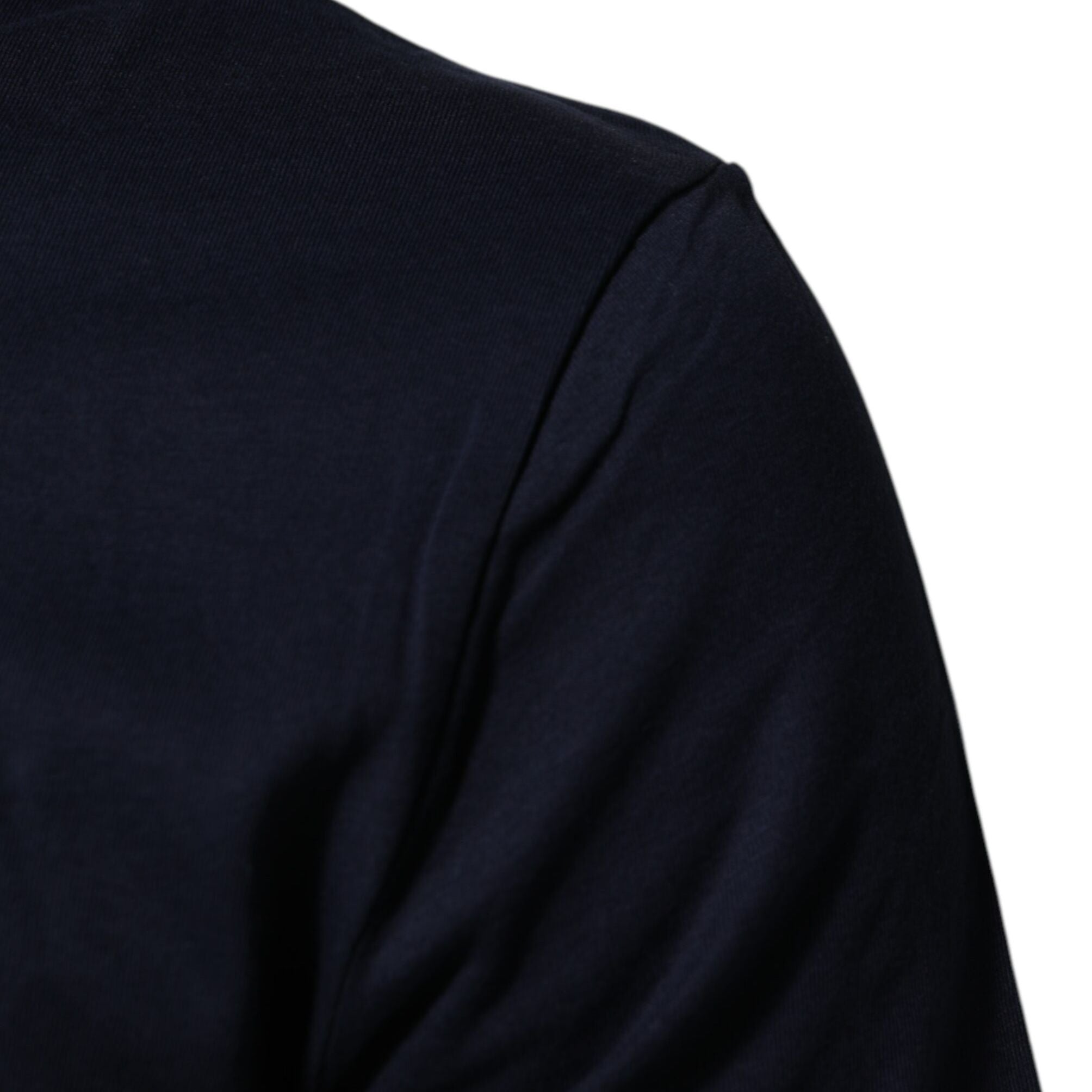 Dolce & Gabbana Dark Blue Cotton DG Logo Print Men’s Top T-shirt