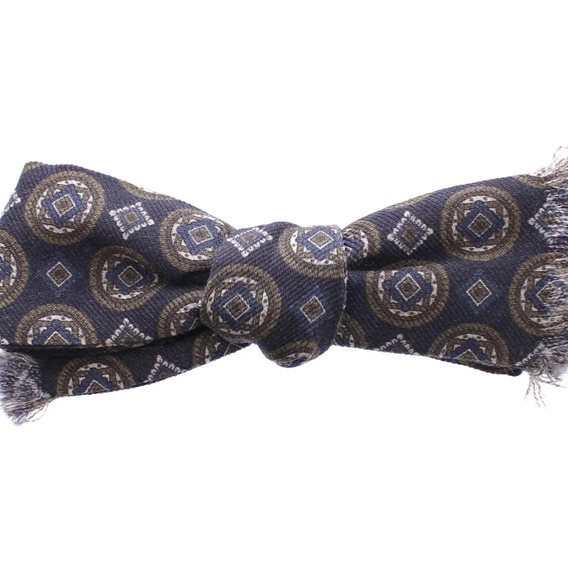 Dolce & Gabbana Blue Silk Baroque Fantasi Tied Bow Tie Papillon