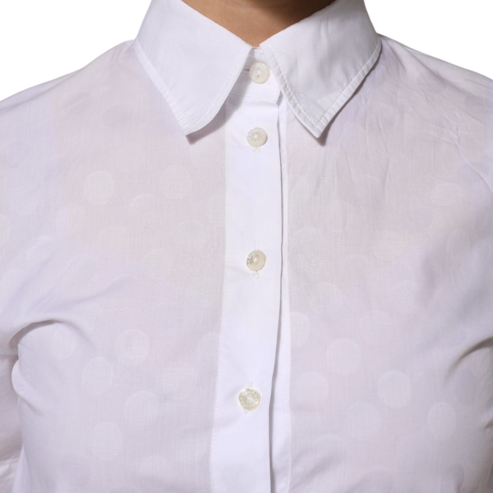 Dolce & Gabbana White Collared Short Sleeve Polo Shirt Top