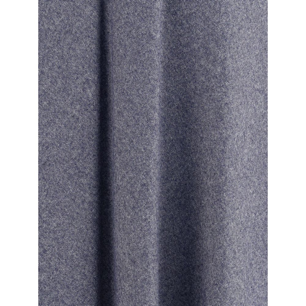 Sara Roka Blue Cotton Midi Skirt