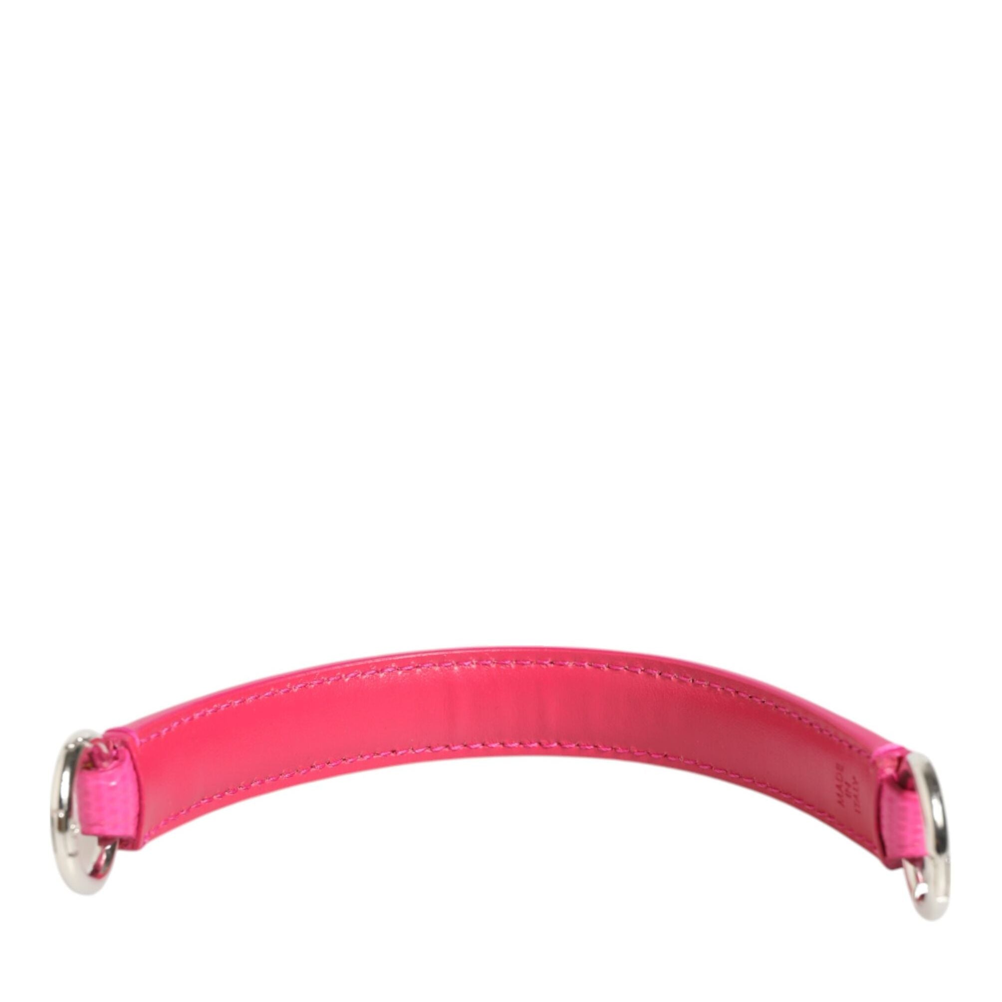 Dolce & Gabbana Pink Embellished Leather Bag Handle Women Shoulder Strap