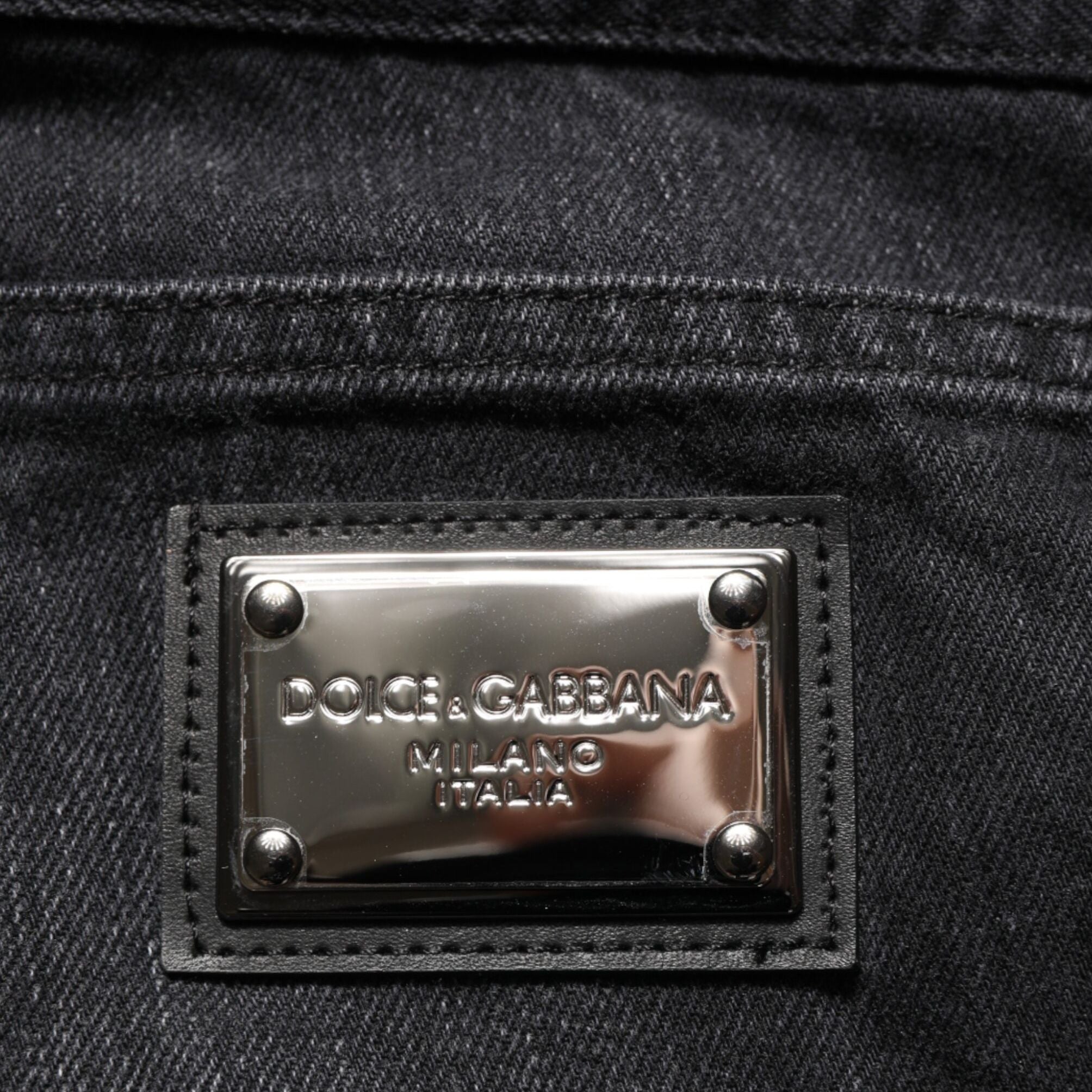 Dolce & Gabbana Black Washed Cotton Skinny Men Denim Jeans