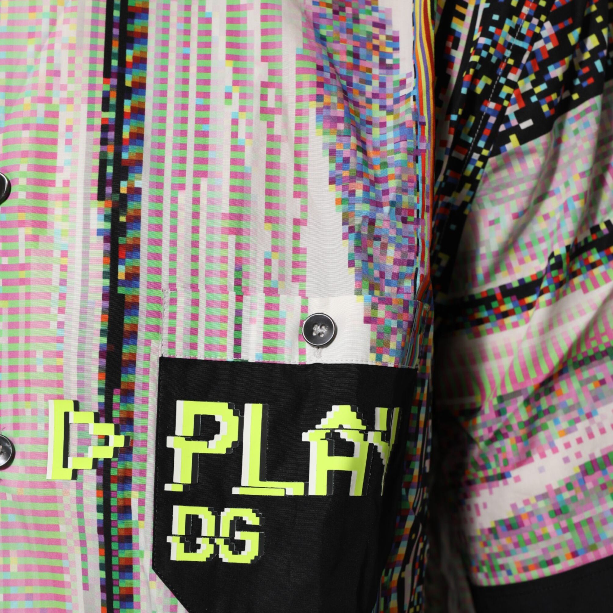 Dolce & Gabbana Multicolor Graphic Collared Casual Shirt