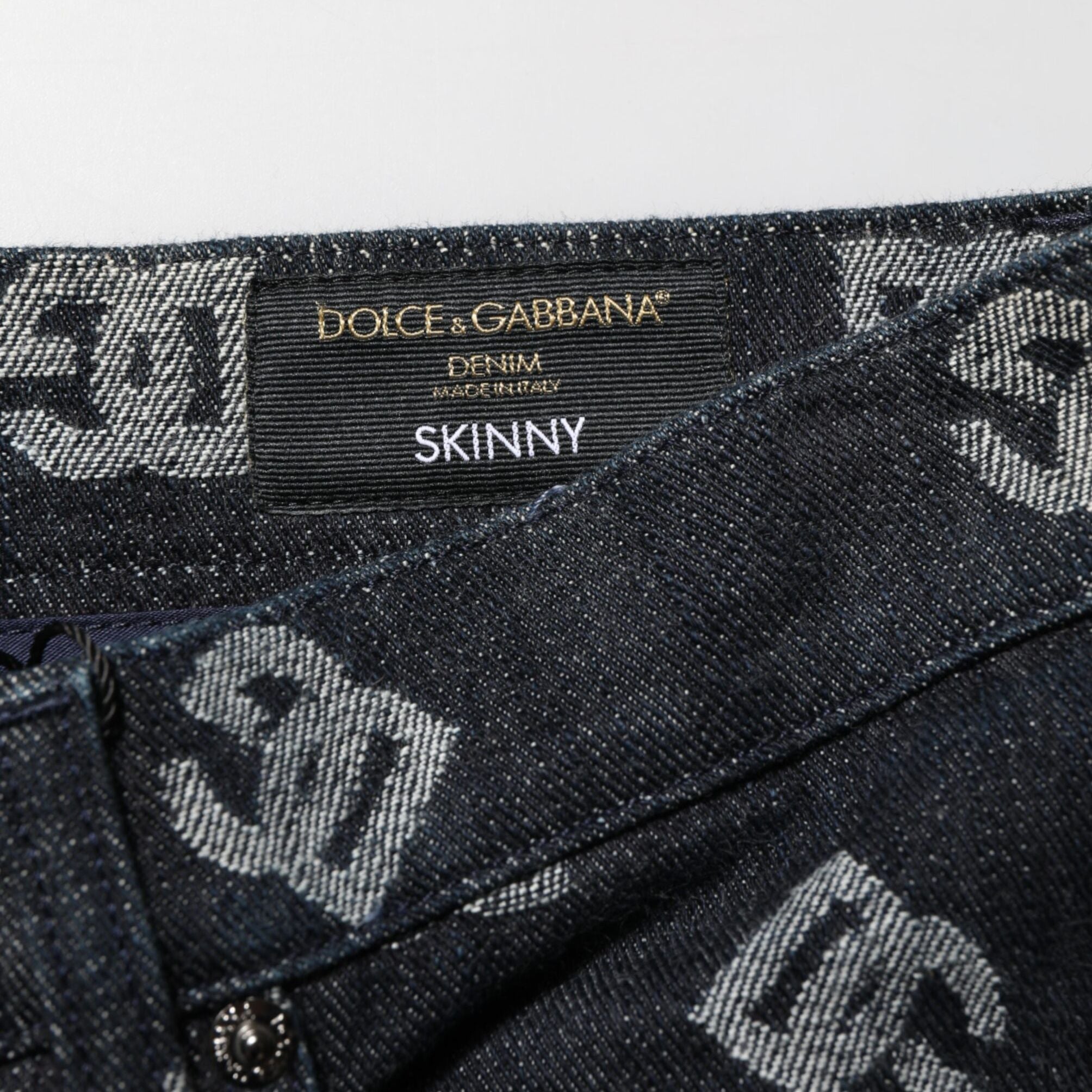 Dolce & Gabbana Black DG Monogram Cotton Skinny Denim Jeans