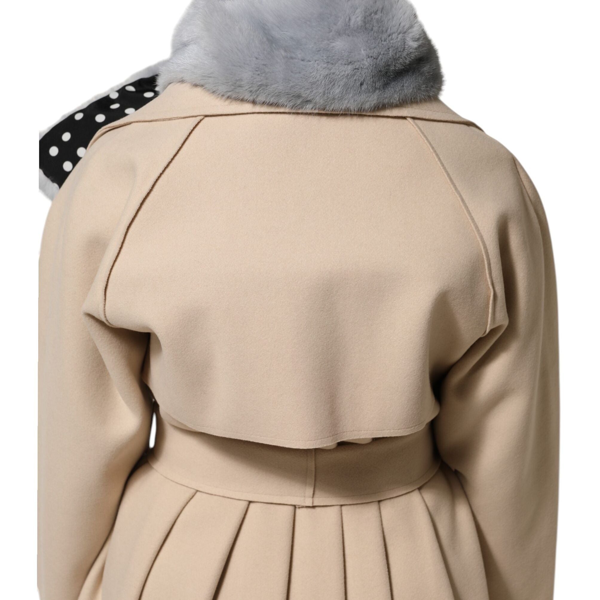 Dolce & Gabbana Powder Blue Mink Fur Neck Warmer Scarf
