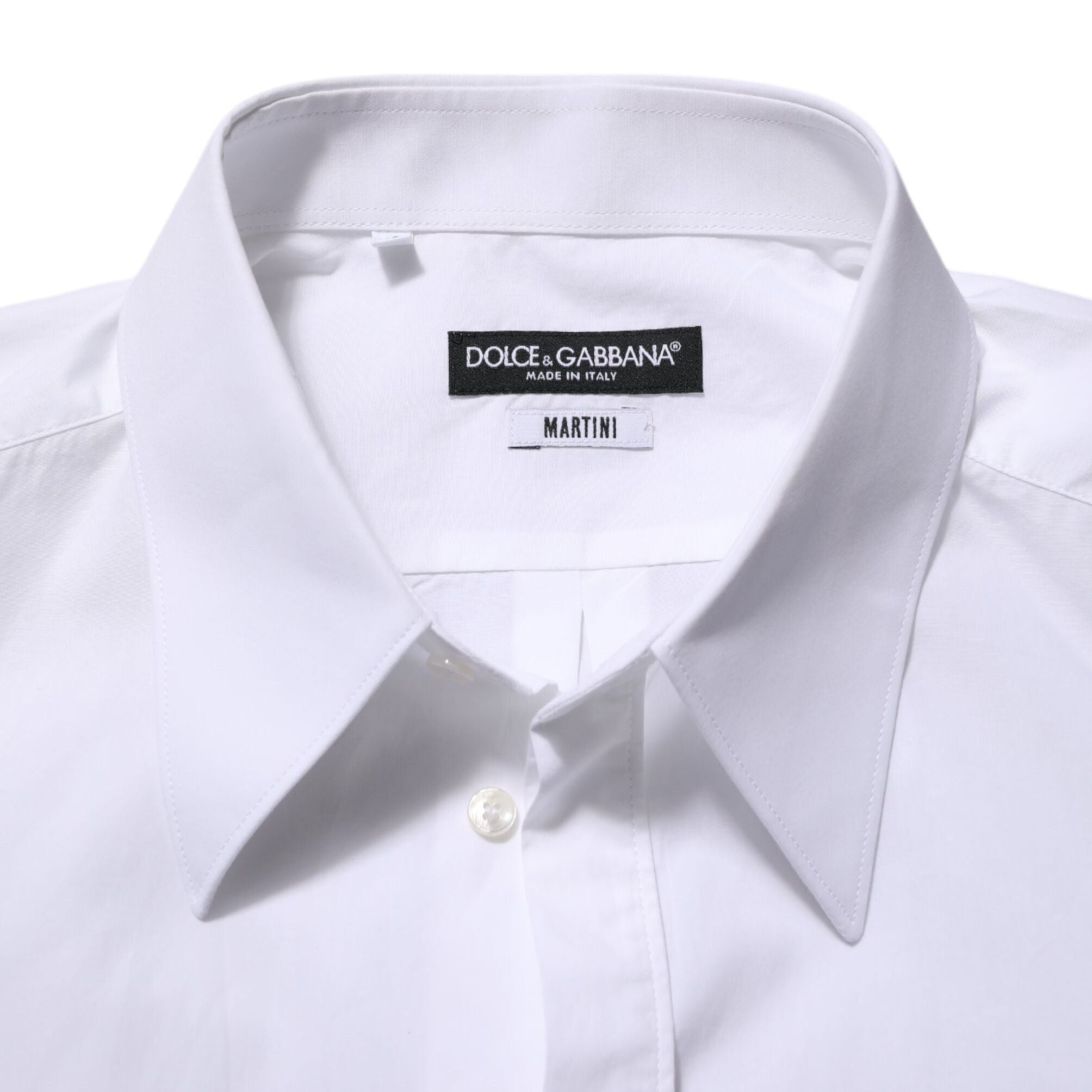 Dolce & Gabbana White Cotton MARTINI Men Formal Dress Shirt