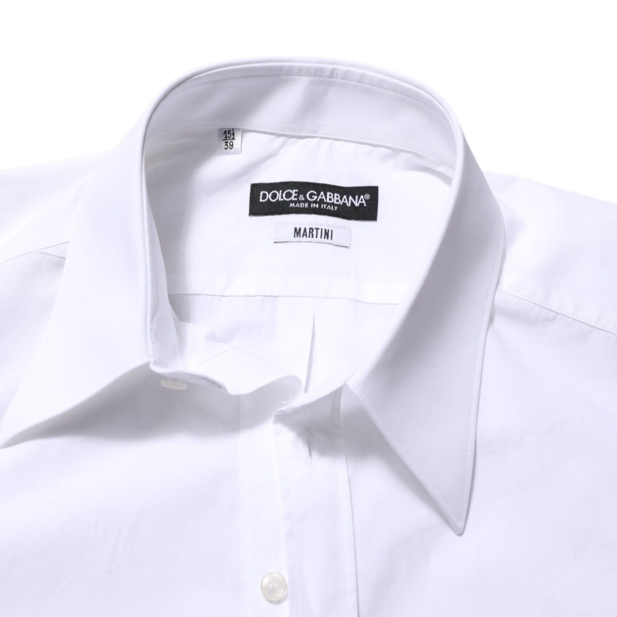 Dolce & Gabbana White Cotton MARTINI Men Formal Dress Shirt
